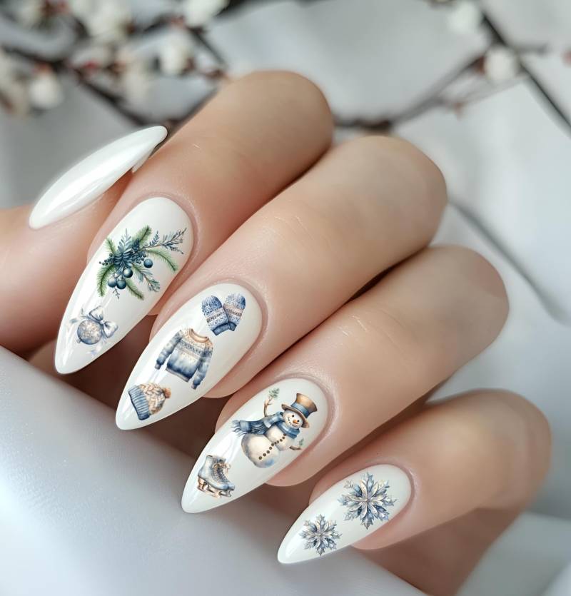 Nailart Nägel Süßer Winter Weihnachtsnägel Wasserschiebefolie Eisblau Weihnachten Schneeflocke, Schlittschuhe Weihnachtsbaum Schneemann Nailart Nägel Süßer Winter Weihnachtsnägel Wasserschiebefolie Eisblau Weihnachten Schneeflocke, Schlittschuhe Weihnachtsbaum Schneemann von Etsy - TheArtofNaildesign