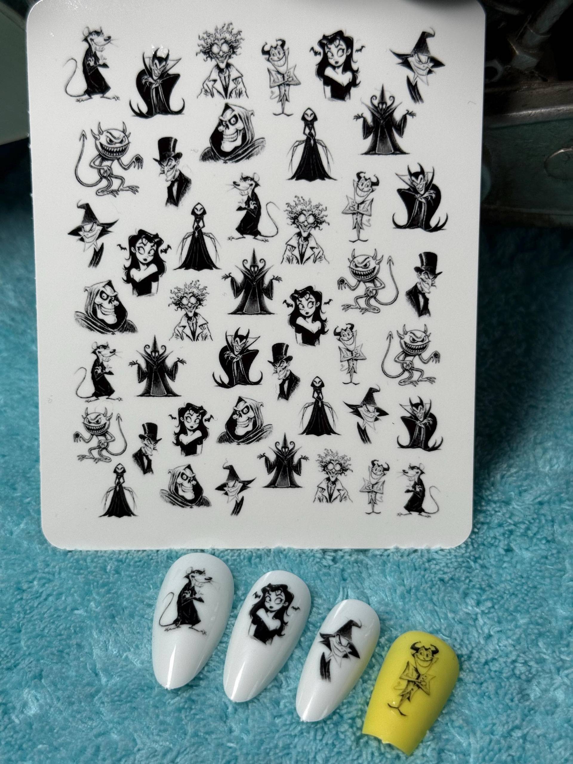 Old School Schurken Wasser Nagelsticker, Wasserschiebe Sticker Für Nägel, Nailart Stickers Cartoon Stil Old School Schurken Wasser Nagelsticker, Wasserschiebe Sticker Für Nägel, Nailart Stickers Cartoon Stil von Etsy - TheArtofNaildesign