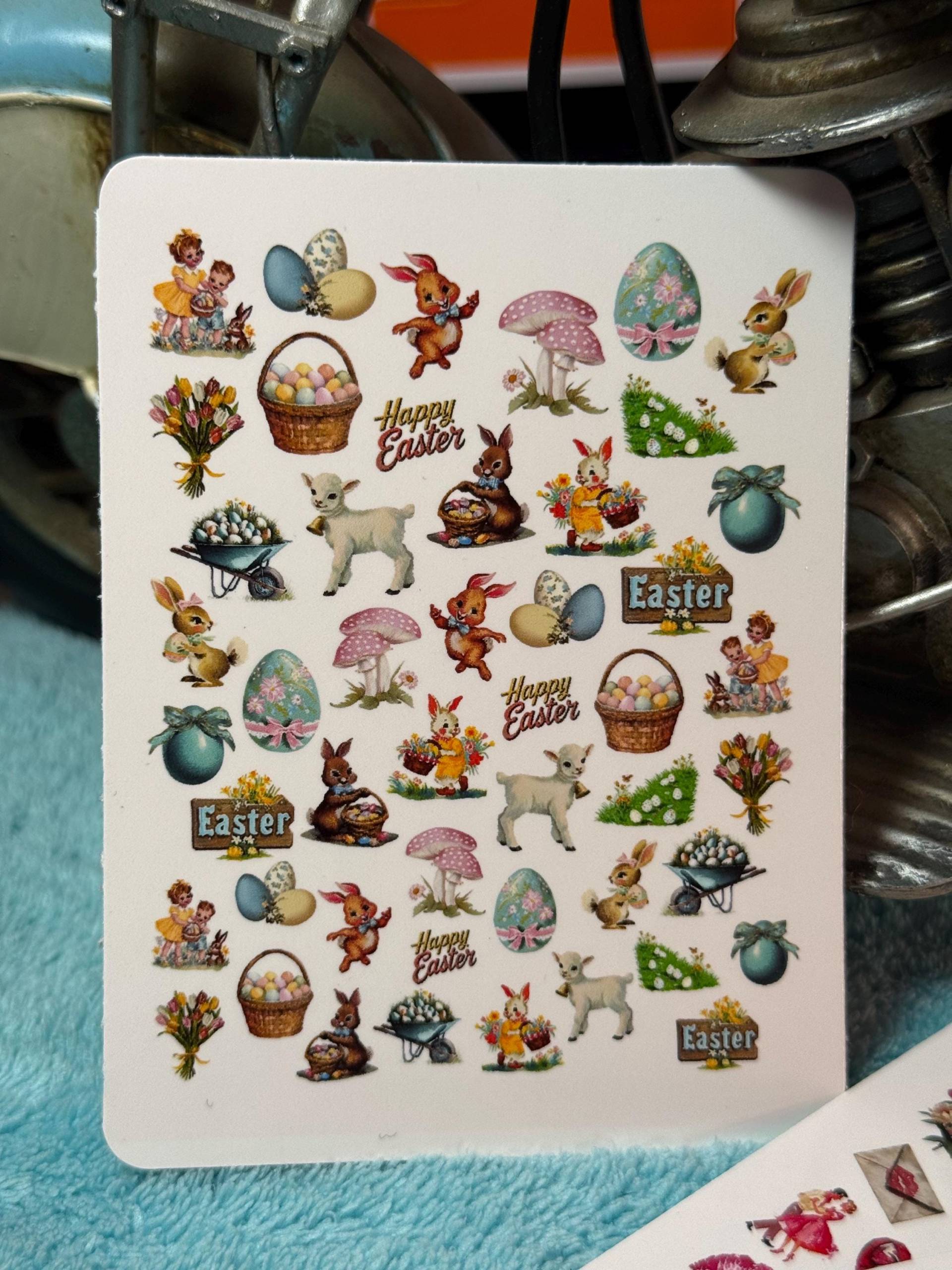 Oster Nagel Wasserrutsche Nagelsticker - Wasserschiebe Stickers Nailart Wassernagel Sticker Vintage Osterkorb, Frühling von Etsy - TheArtofNaildesign