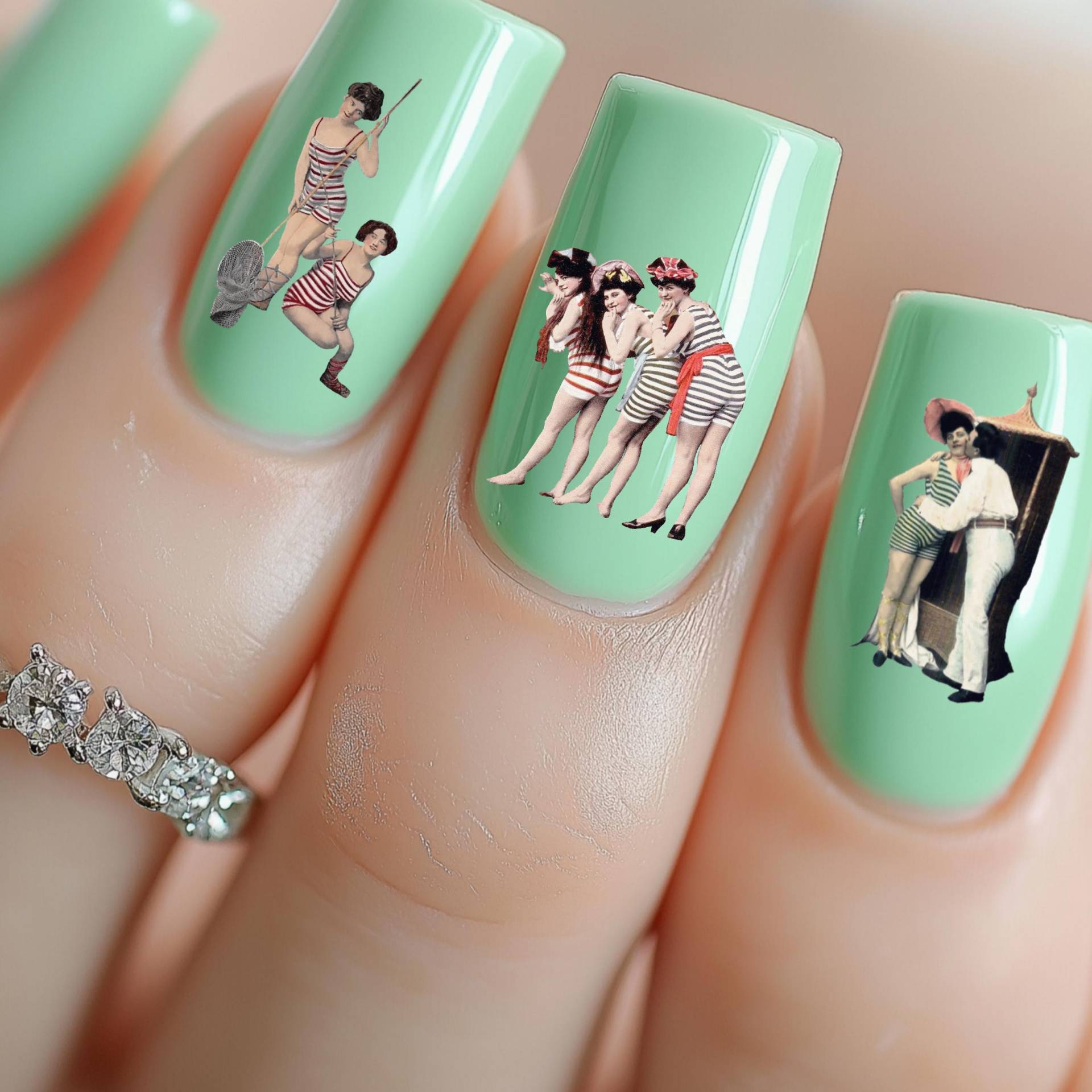Retro Badenixen Wasser Nagelsticker, Wasserschiebe Stickers Nägel, Vintage Schönheiten Retro Badenixen Wasser Nagelsticker, Wasserschiebe Stickers Nägel, Vintage Schönheiten von Etsy - TheArtofNaildesign