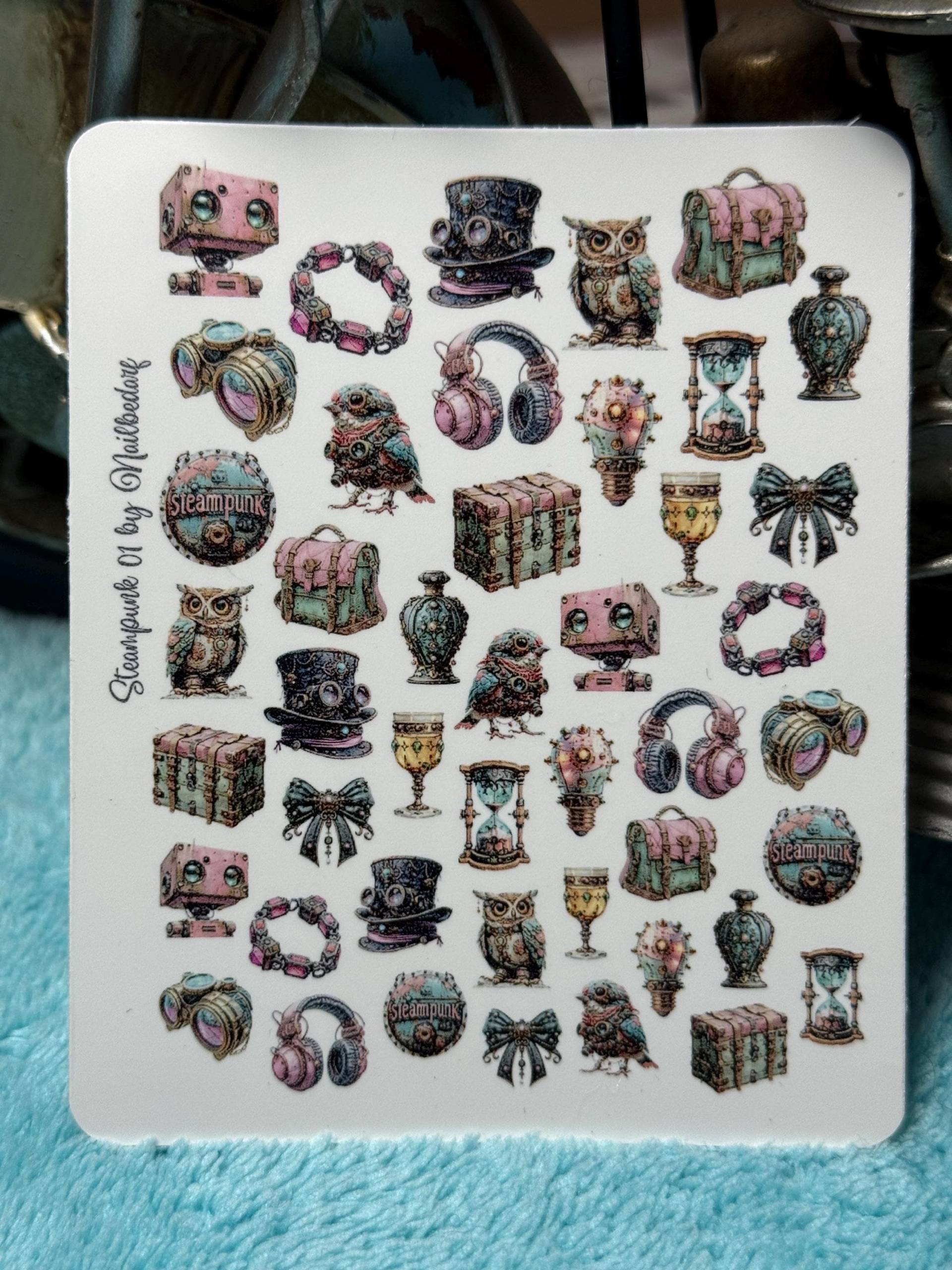 Steampunk Nailart Wasserschiebe Stickers Für Nägel, Nagelsticker Viktoriansiche Fantasy von Etsy - TheArtofNaildesign