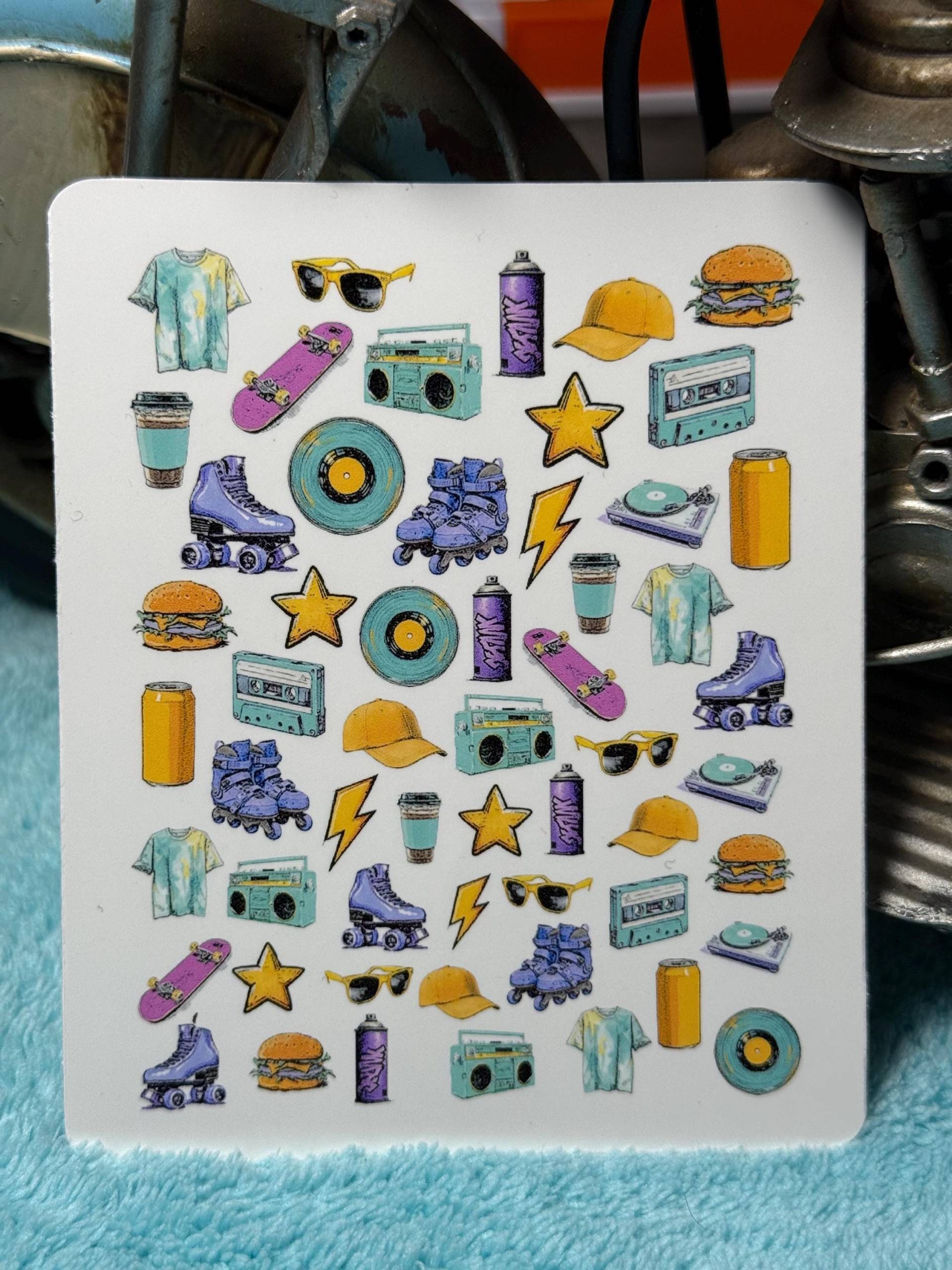 Street Style Wasser Nagelsticker, Wasserschiebe Sticker Für Nägel, Nailart Stickers Retro 80Er Jahre Gezeichnet von Etsy - TheArtofNaildesign