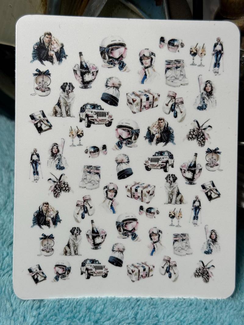 Urlaub Winterurlaub Nailart Wasserschiebe Stickers Für Nägel, Nagelsticker Ski Urlaub, Winter von Etsy - TheArtofNaildesign