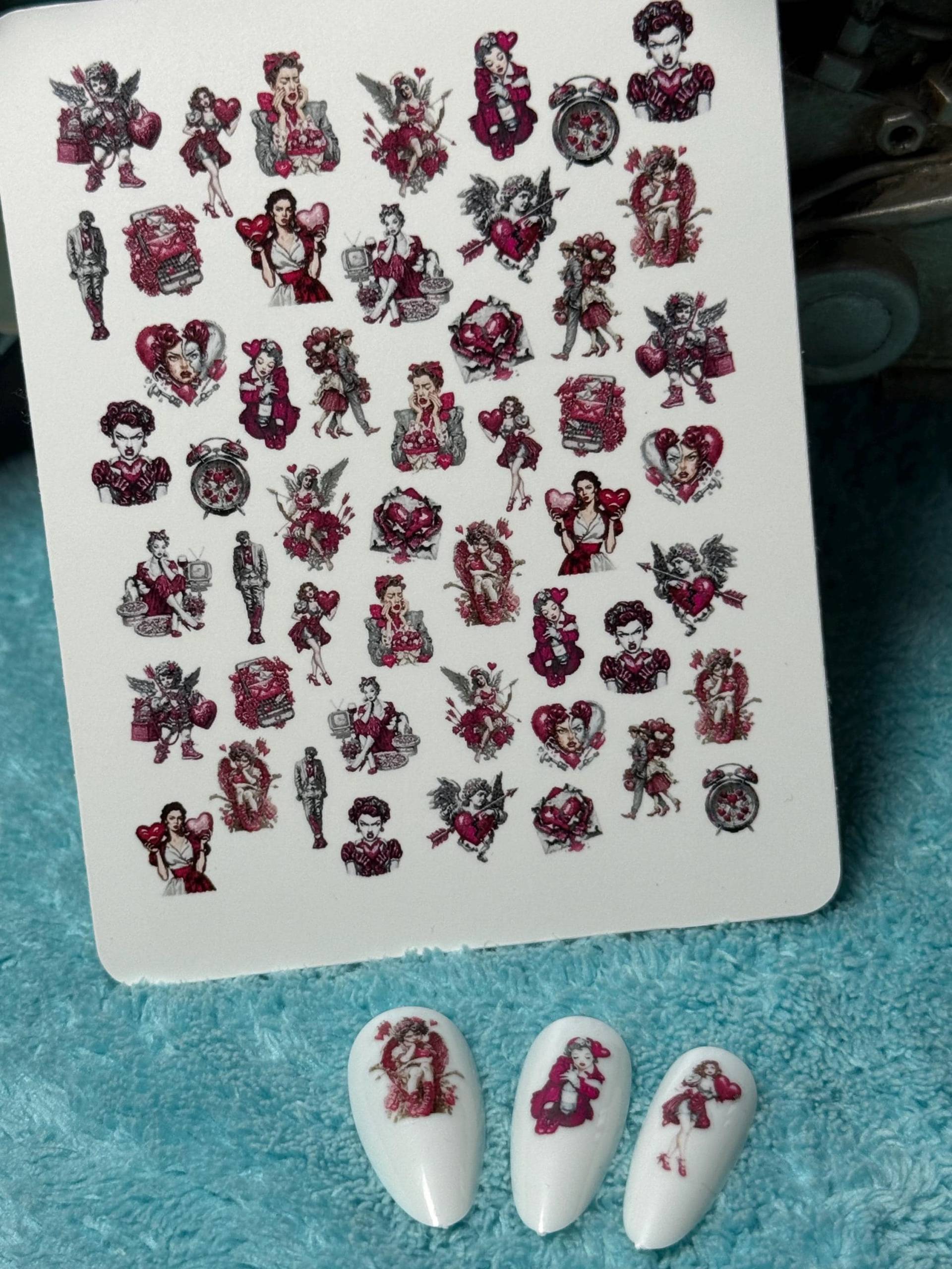 Valentinstag Wasser Nagelsticker, Wasserschiebe Sticker Für Nägel, Nailart Stickers Herz, Girly, Wunderlich Valentinstag Wasser Nagelsticker, Wasserschiebe Sticker Für Nägel, Nailart Stickers Herz, Girly, Wunderlich von Etsy - TheArtofNaildesign