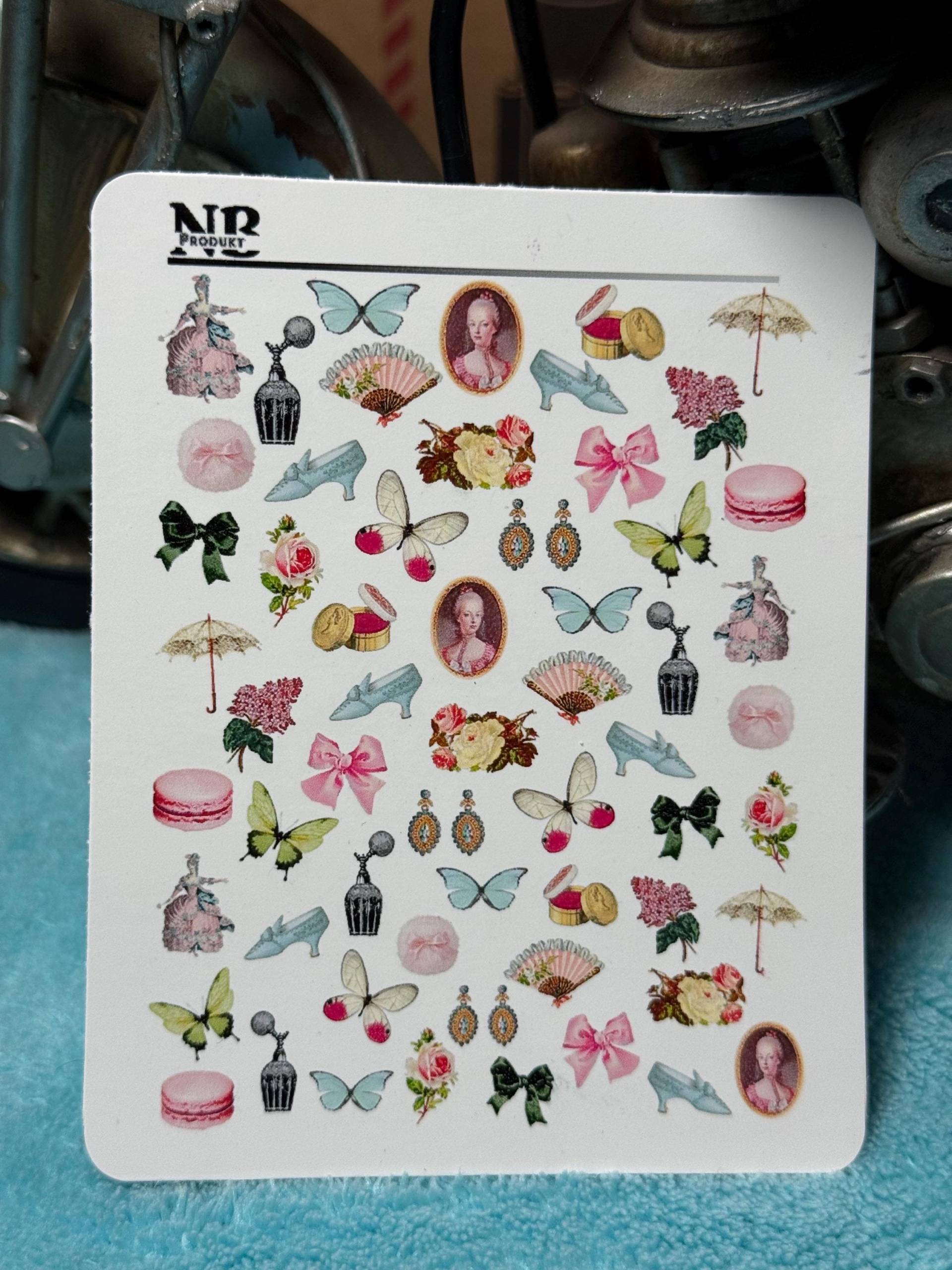 Vintage Wasser Nagelsticker, Wasserschiebe Sticker Für Nägel, Nagel Stickers Marie-Antoinette Versailles von Etsy - TheArtofNaildesign