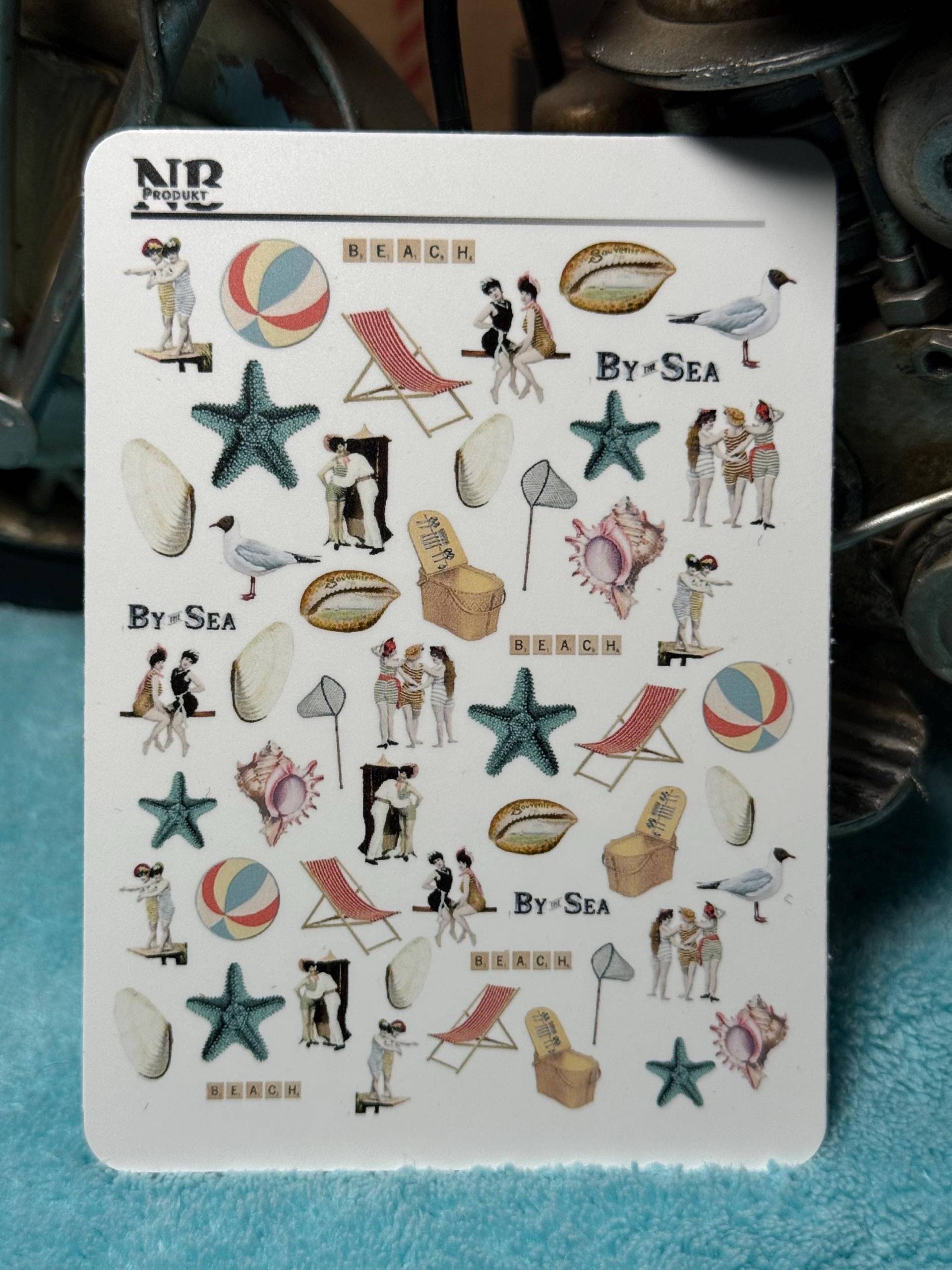 Vintage Wasser Nagelsticker Wasserschönheiten, Wasserschiebe Sticker Für Nägel, Nagel Stickers Strand, Meer, Sommer von Etsy - TheArtofNaildesign