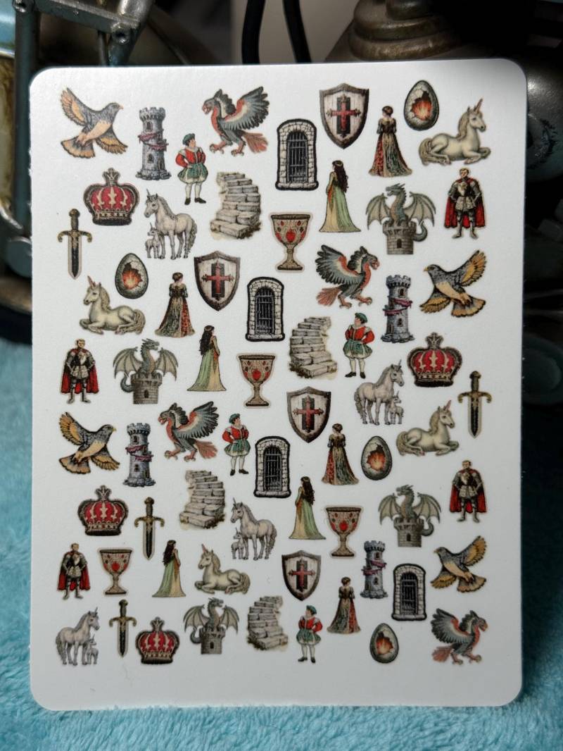 Wasser Nagelsticker Fantasy Mittelalter, Wasserschiebe Sticker Für Nägel, Nagel Stickers Drachen, Dracheneier, Märchenhaft Xl von Etsy - TheArtofNaildesign