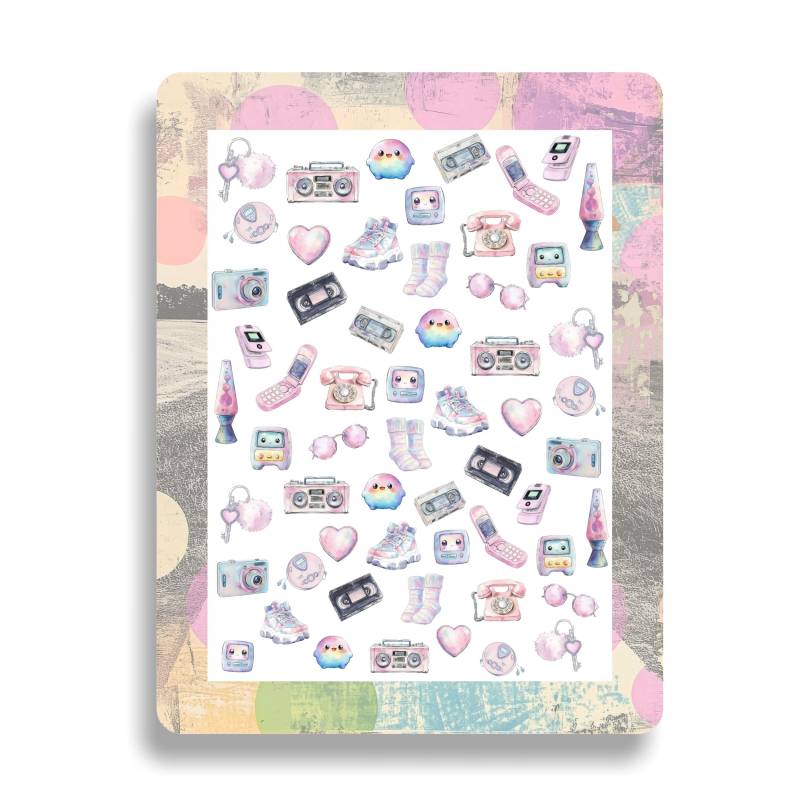 Y2K Pastell Nagelaufkleber - Wasserschiebebild Nägel Waterslide Decals Millennial-stil, Design-Elemente, Aquarell, Klapphandy Y2K Pastell Nagelaufkleber - Wasserschiebebild Nägel Waterslide Decals Millennial-stil, Design-Elemente, Aquarell, Klapphandy von Etsy - TheArtofNaildesign