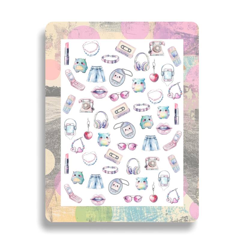 Y2K Pastell Nagelaufkleber - Wasserschiebebild Nägel Waterslide Decals Millennial-stil, Design-Elemente, Aquarell, Klapphandy Y2K Pastell Nagelaufkleber - Wasserschiebebild Nägel Waterslide Decals Millennial-stil, Design-Elemente, Aquarell, Klapphandy von Etsy - TheArtofNaildesign