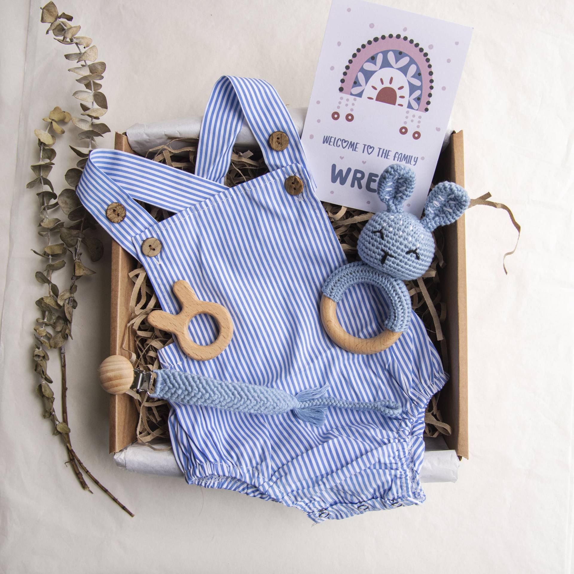 5 Stück Neugeborene Baby Geschenk Box, Shower Geschenk, Jungen Korb, Schwangerschaft Personalisierte von Etsy - TheBoxOfJoy