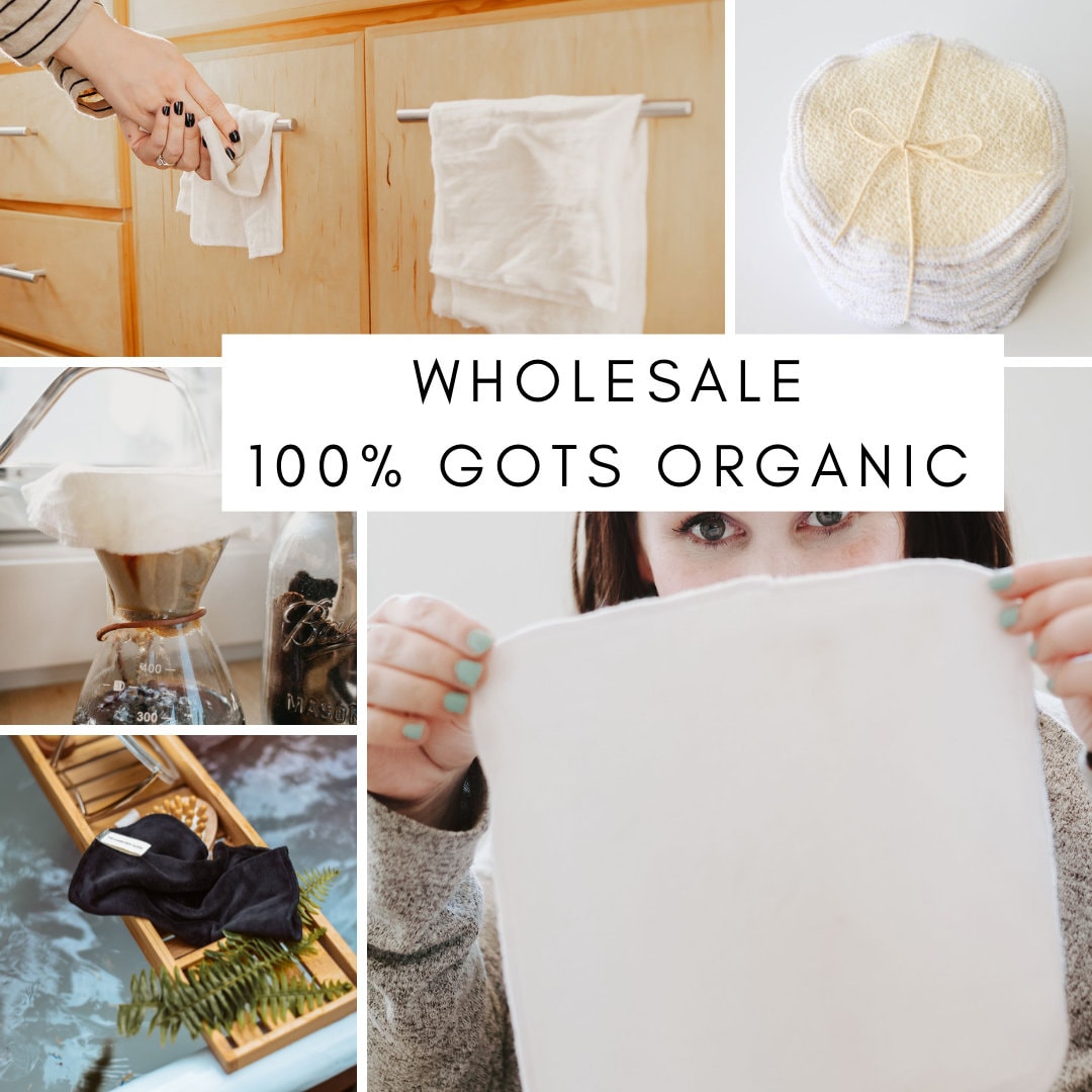 Bio-Baumwolle Wiederverwendbare Tücher Großhandel Gesichtstücher, Rundungen, Pads von Etsy - TheConsciousCloth