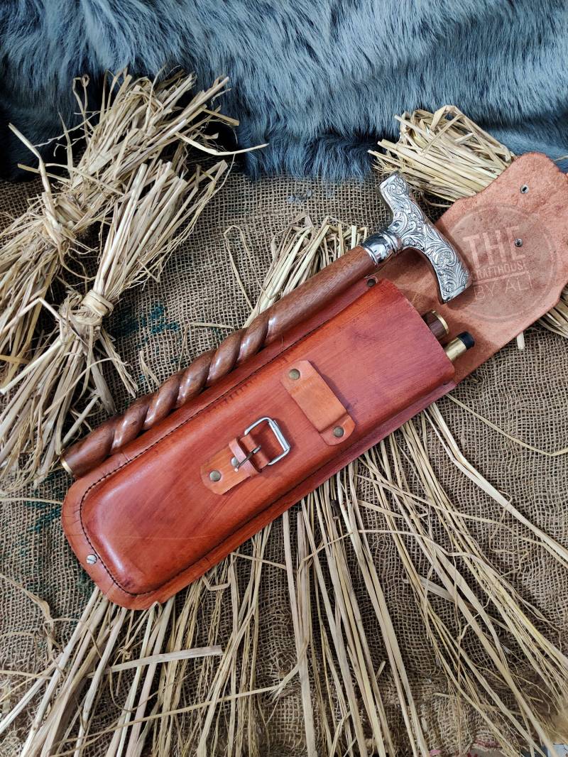Bag For Walking Stick Storage Cane Leather Holder Cover Rack von Etsy - TheCraftHouseByAli