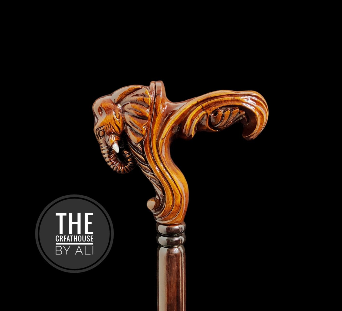 Walking Stick Cane Elephant Cane Wood Carving Unique Design For The First Time My Shop Gift Men & Women. Right Handuse von Etsy - TheCraftHouseByAli