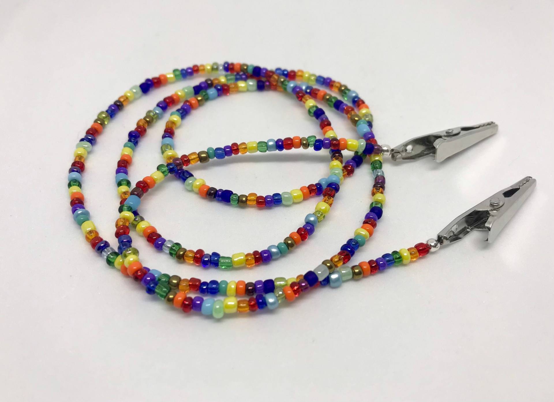 Regenbogen Perlen Maske Kette Von The Elven Cat, Lanyard, 32 Zoll Lang Regenbogen Perlen Maske Kette Von The Elven Cat, Lanyard, 32 Zoll Lang von Etsy - TheElvenCat