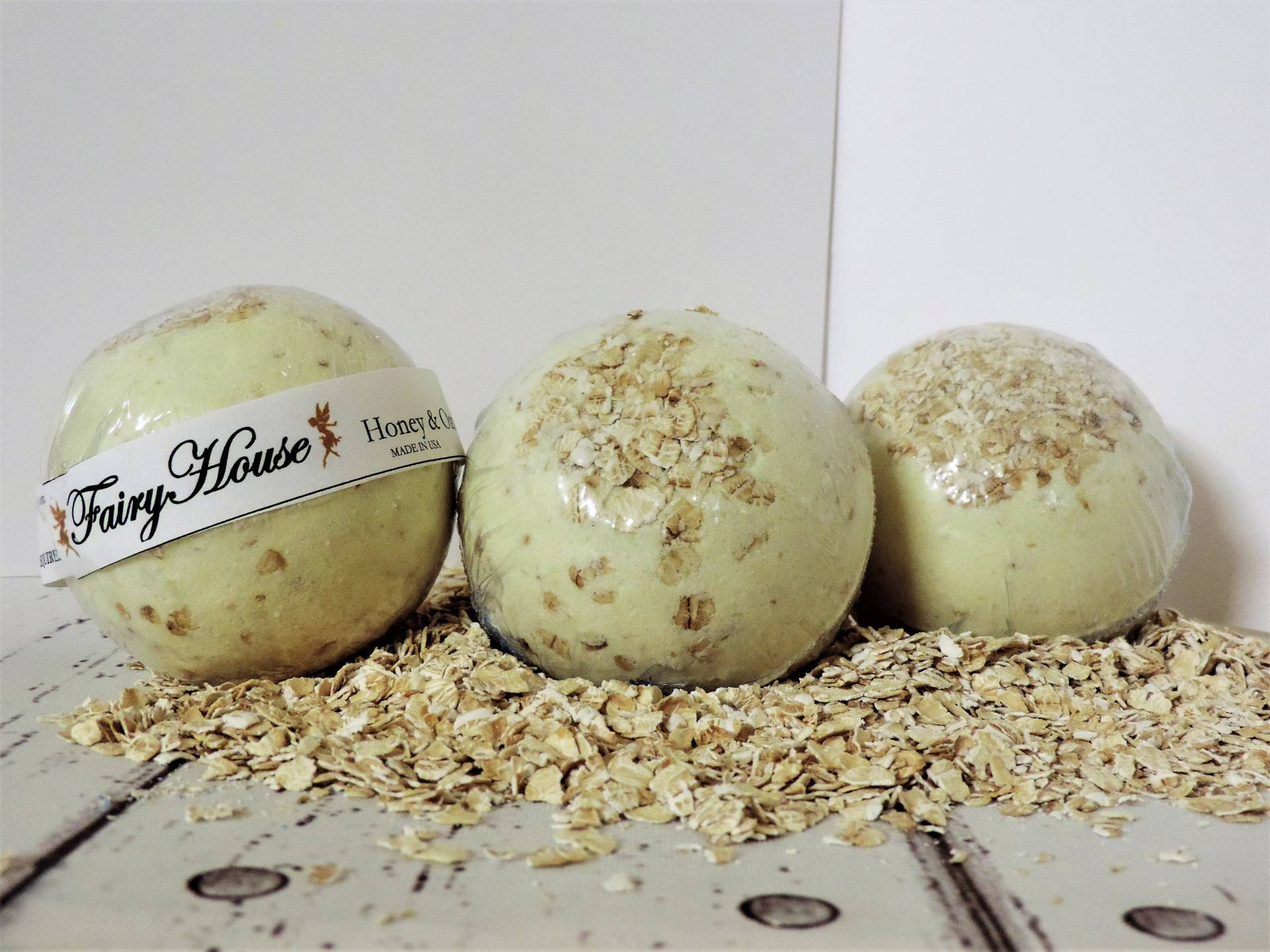 Honig & Hafer Badebomben von Etsy - TheFairyHouseCo