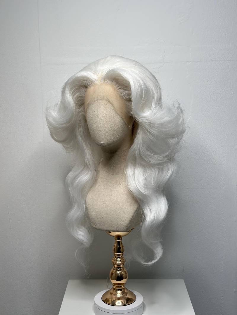 Big 70S Wig With Roots White von Etsy - TheGingHair