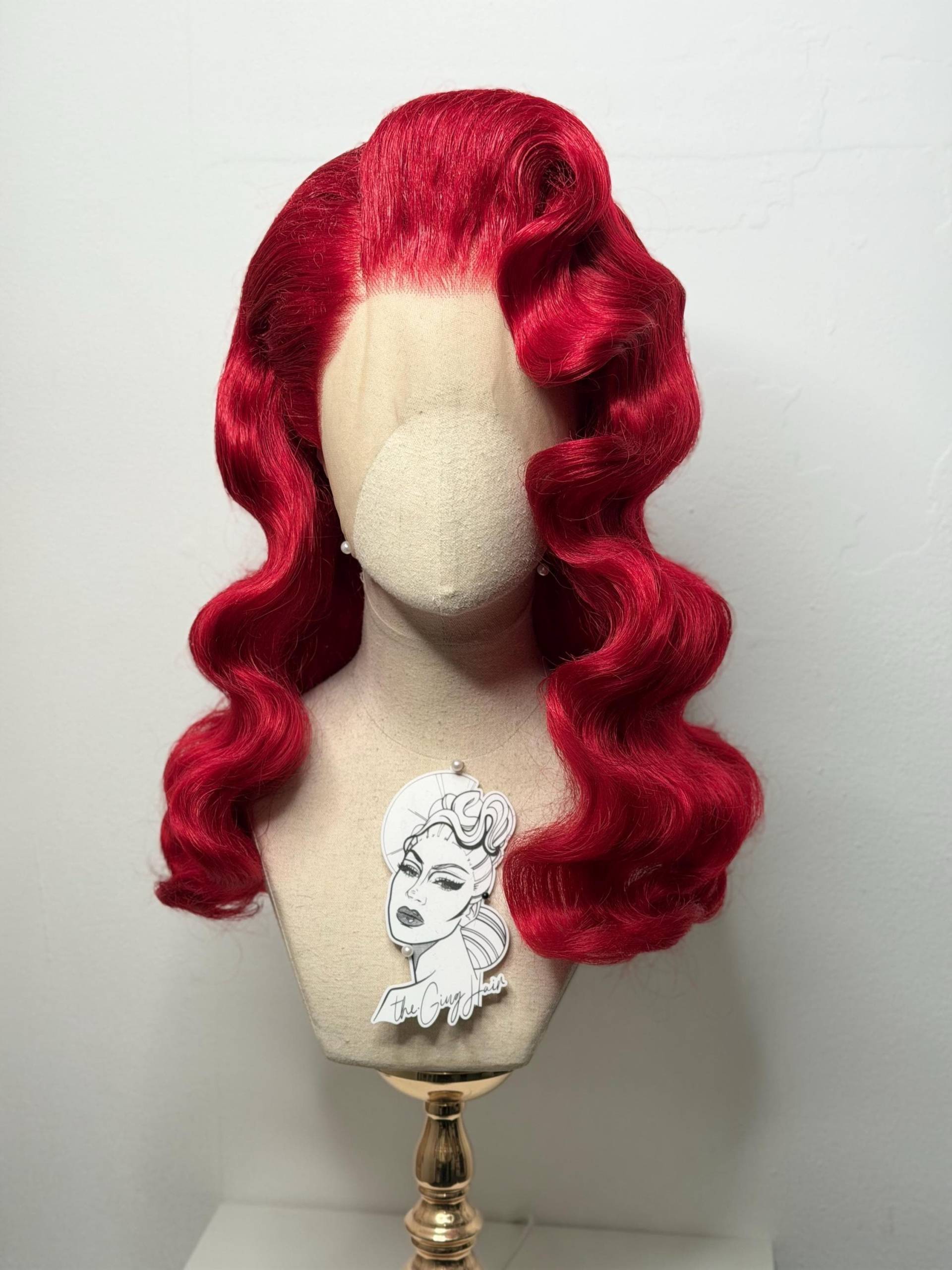 Classy 40S History Long Wig Deep Red Classy 40S History Long Wig Deep Red von Etsy - TheGingHair