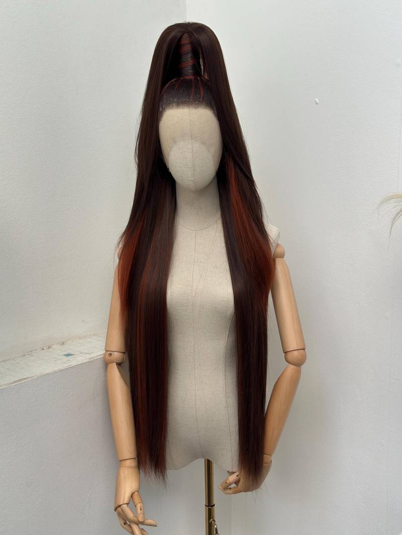 Classy Sleek Ponytail Wig Brown-Ginger Mix von Etsy - TheGingHair