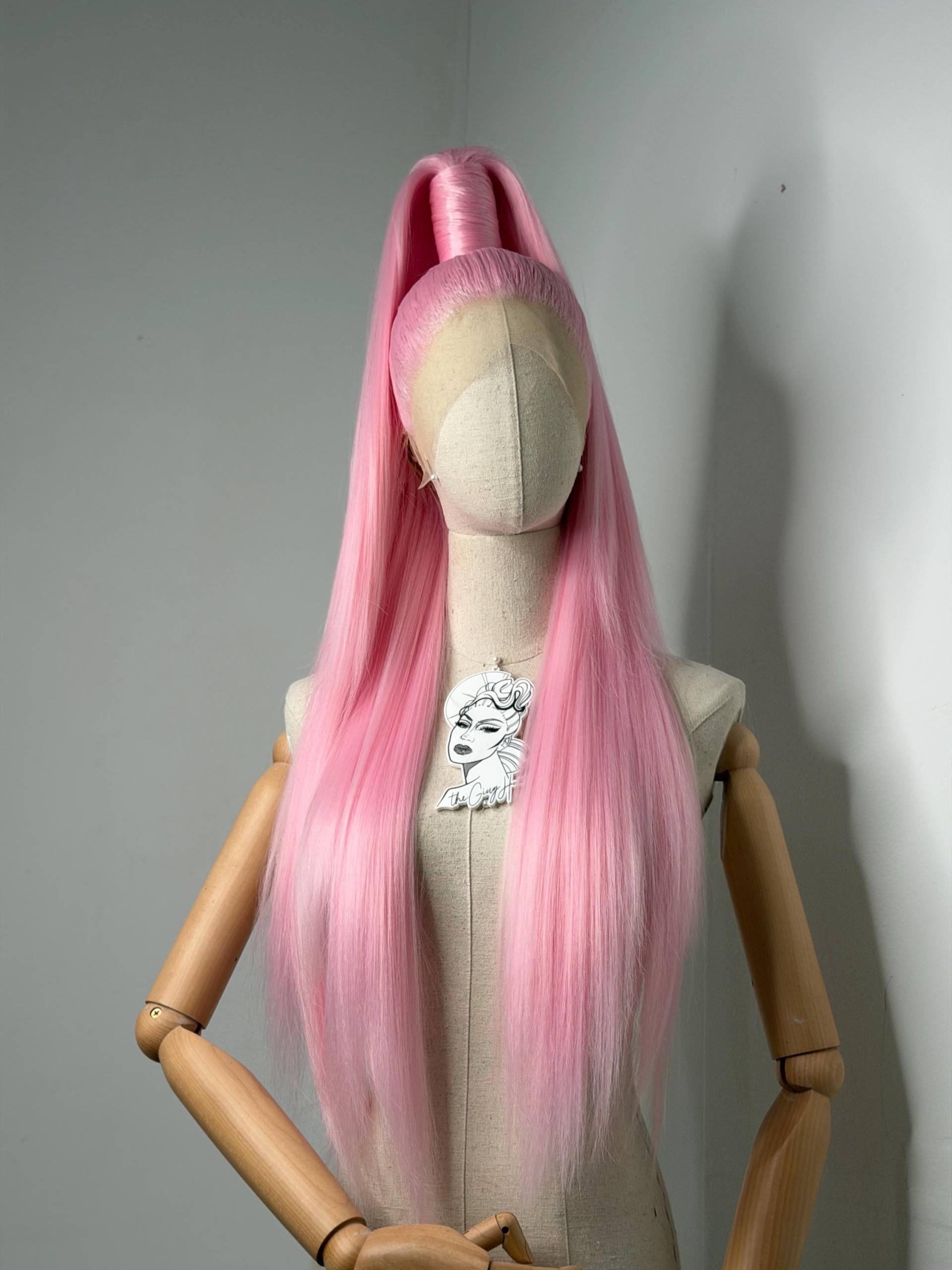 Classy Sleek Ponytail Wig Soft Pink von Etsy - TheGingHair