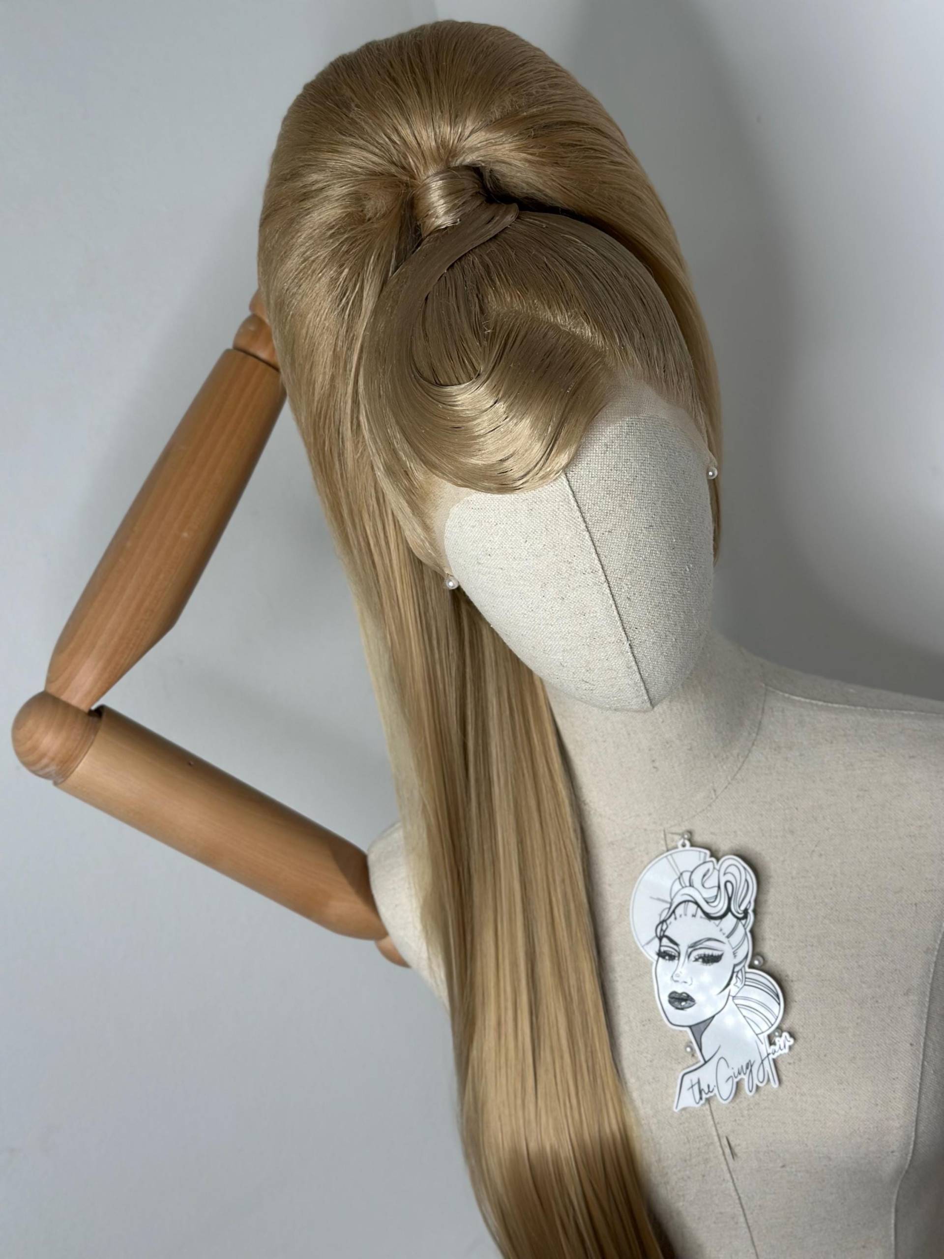 Sleek Half Up Ponytail, Straight Cool Blond von Etsy - TheGingHair