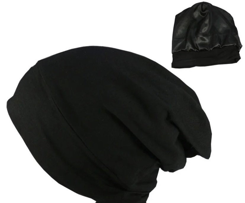 Schwarze Satin Gefütterte Mützen Für Erwachsene Und Kinder | Satingefütterte Beanie Tagesmütze Schlafmütze Benutzerdefinierte Jungenmützen von Etsy - TheGivenCrown