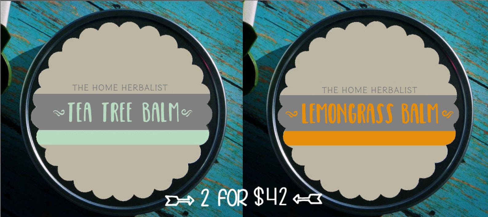 Lemongrass Balm & Teebaum Balsam = Zwei 8Oz Balsame von Etsy - TheHomeHerbalist