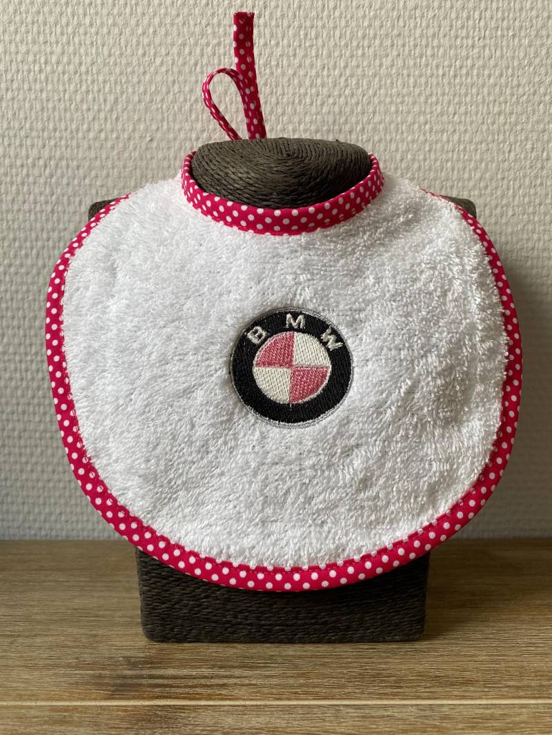 Geborduurd Babyslabbetje, Automerk, Auto, Motor, Roze, Meisje von Etsy - TheLittleAppleGifts