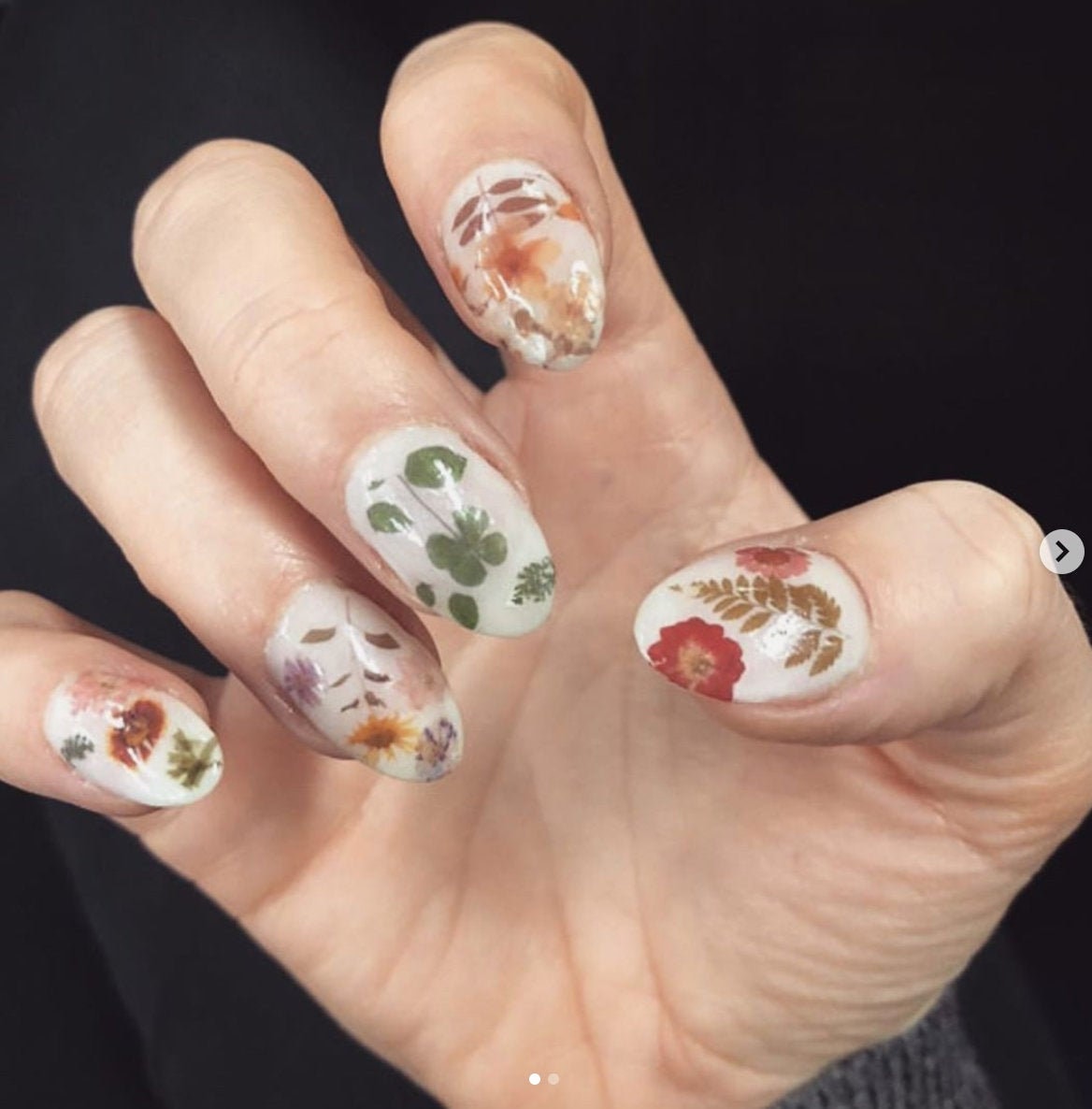 Gepresste Blumen Garten Waterslide Nagel Abziehbilder | Handgefertigte Gartendekoration von Etsy - TheMoonGoddessMarket