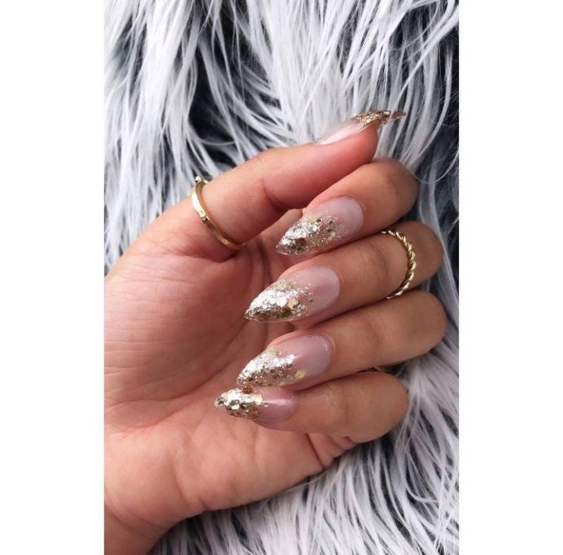 Glitzer Aufnägel ~ Fake Nägel Fehlnägel Stiletto Falsche Press On Nails Sarg von Etsy - TheNailEmpyrean