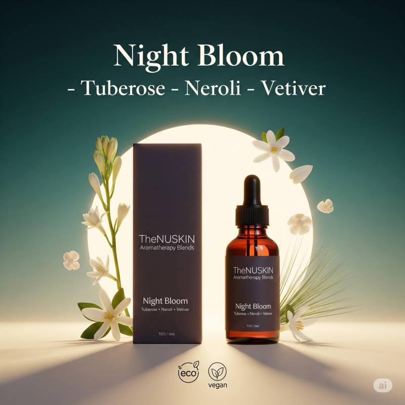 Night Bloom - Aromatherapy Essential Oil Blend | Tuberose Neroli Vetiver Diffuser Vegan Evening Home Fragrance von Etsy - TheNuLife