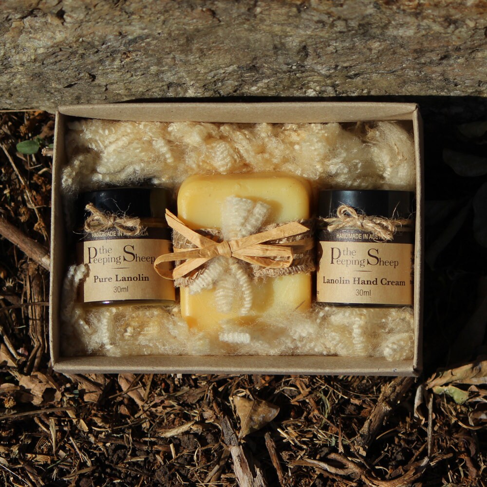 Handgefertigtes Lanolin Geschenkset von Etsy - ThePeepingSheepCo
