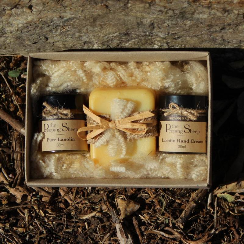Handgefertigtes Lanolin Geschenkset von Etsy - ThePeepingSheepCo