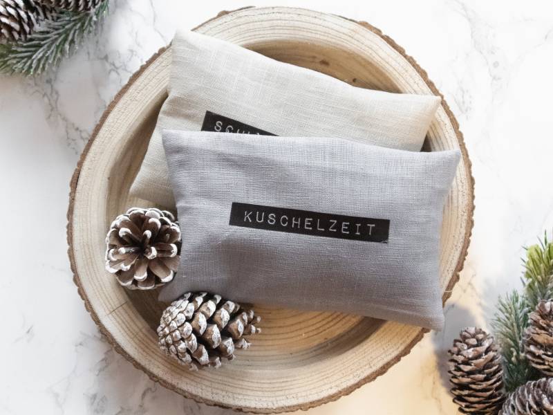 Personalisiertes Wärmekissen Aus Leinen | Traubenkernkissen Mit Individuellem Bezug Last Minute Geschenkidee von Etsy - ThePrettySideDE