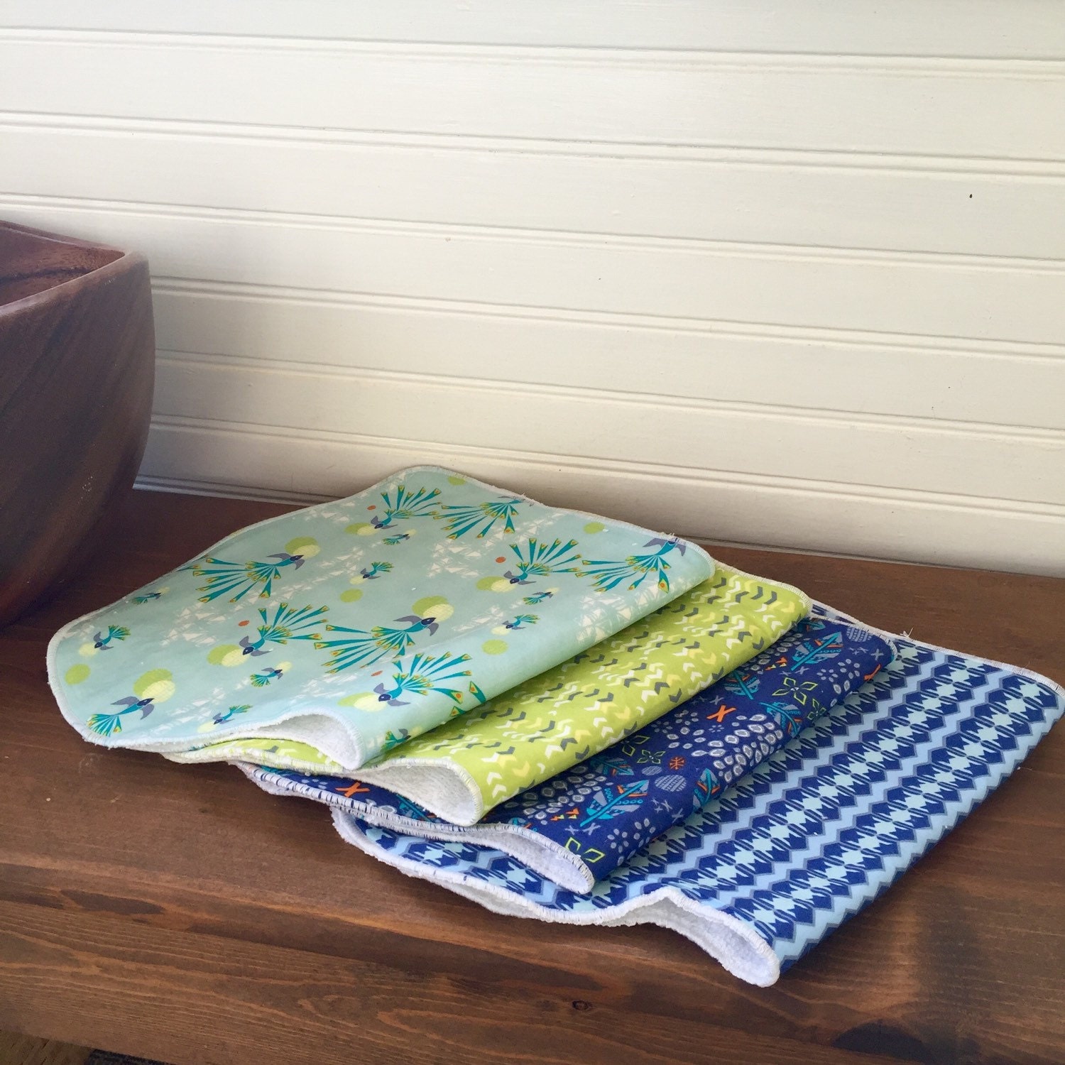 Konturierte Spucktuch - Modernen Dschungel, 4Er Set von Etsy - TheSewingGinger
