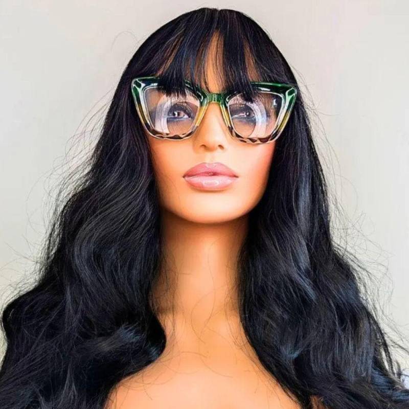 Göttin Wellen Schwarze Perücke Mit Ponys Lange Körperwelle Für Frauen Hitze Sichere Kunsthaar Glueless Natural Look Uk Täglich von Etsy - TheWigParlourUK