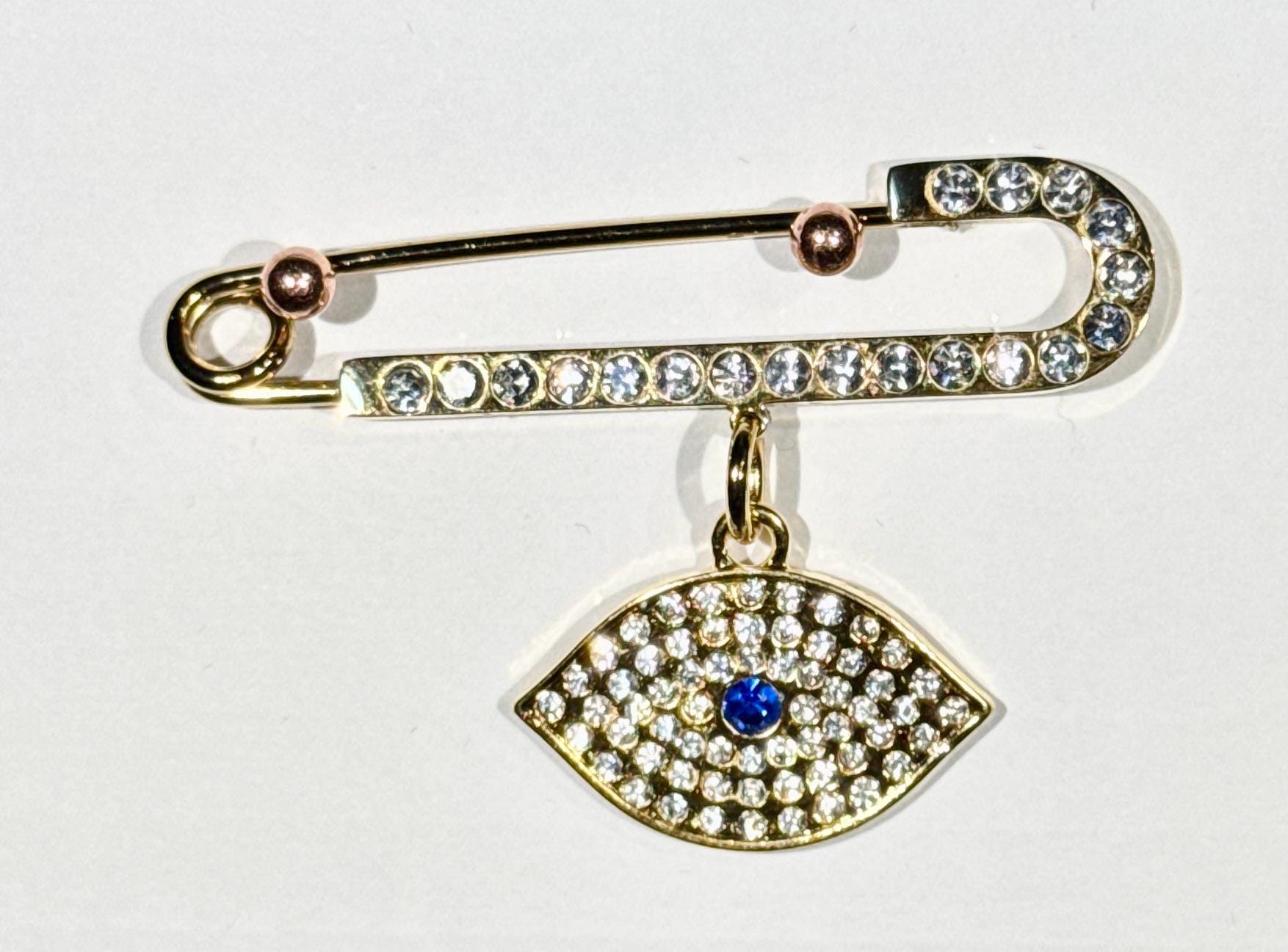 Crystal Evil Eye Stroller Pin ™, Handgefertigtes 18K Vergoldet, Brosche, Best Newborn, Baby-Dusche-Geschenk, Couture-Kinderwagen-Dekor, Baby-Andenken von Etsy - TheYinToYourPin