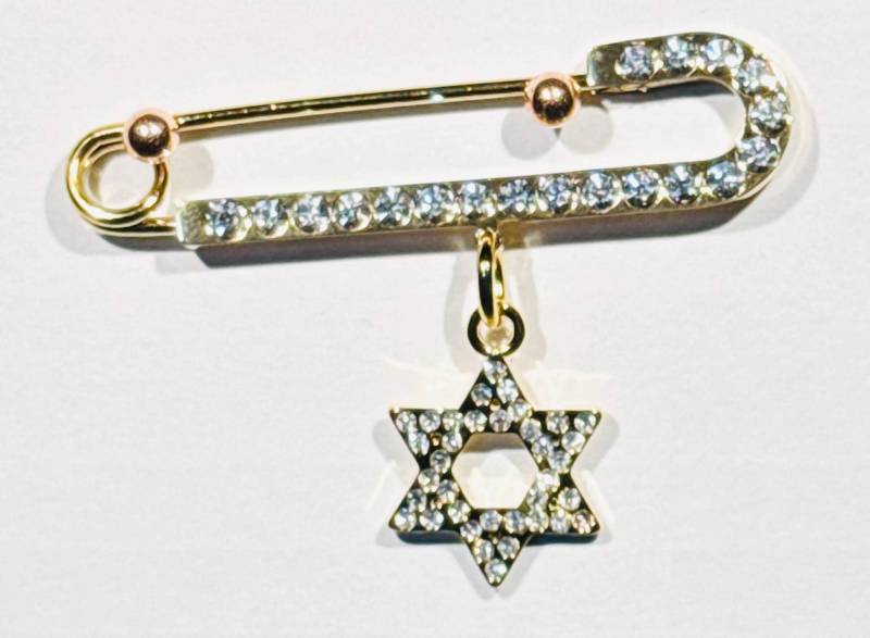 Crystal Magen David Stroller Pin ™ 18K Vergoldet, Einzigartig, Geschenkwürdig, Zur Babyparty Zu Gehen, Neugeborenen & Bris Geschenk, Baby von Etsy - TheYinToYourPin