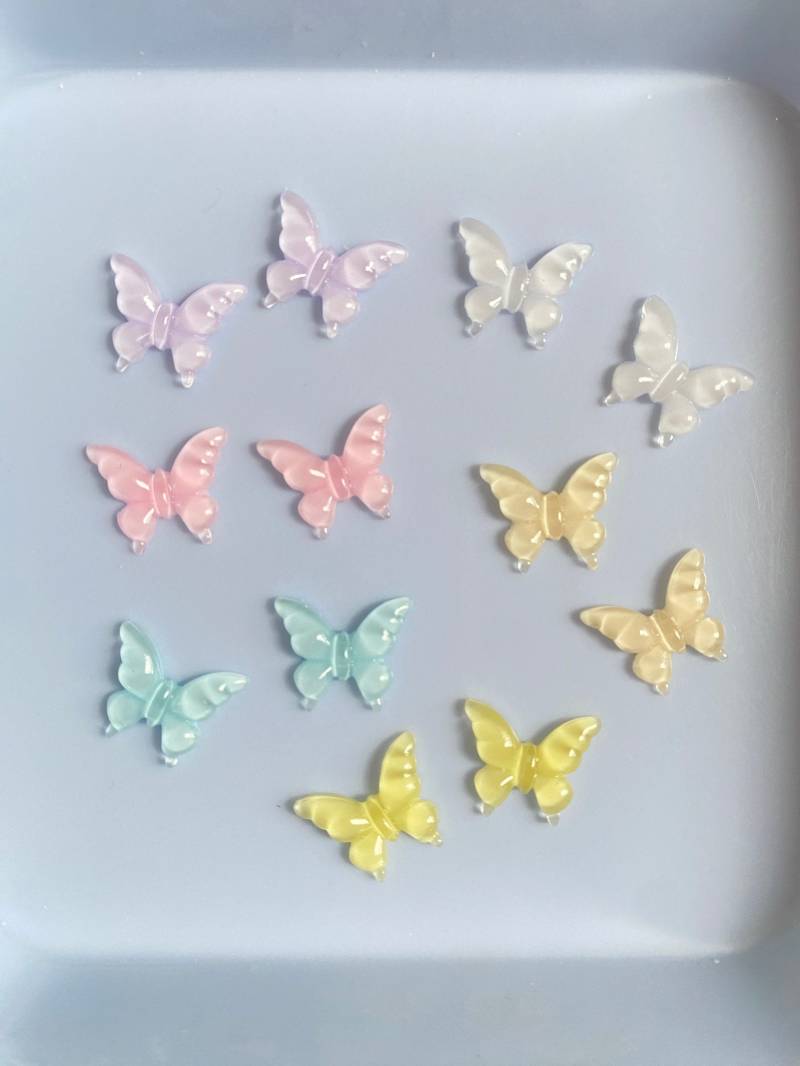 10/12/16 Stk Schmetterlinge Harz 3D Nagel Dekorationen, Diy Basteln N3142 Charms von Etsy - Thebestbox66