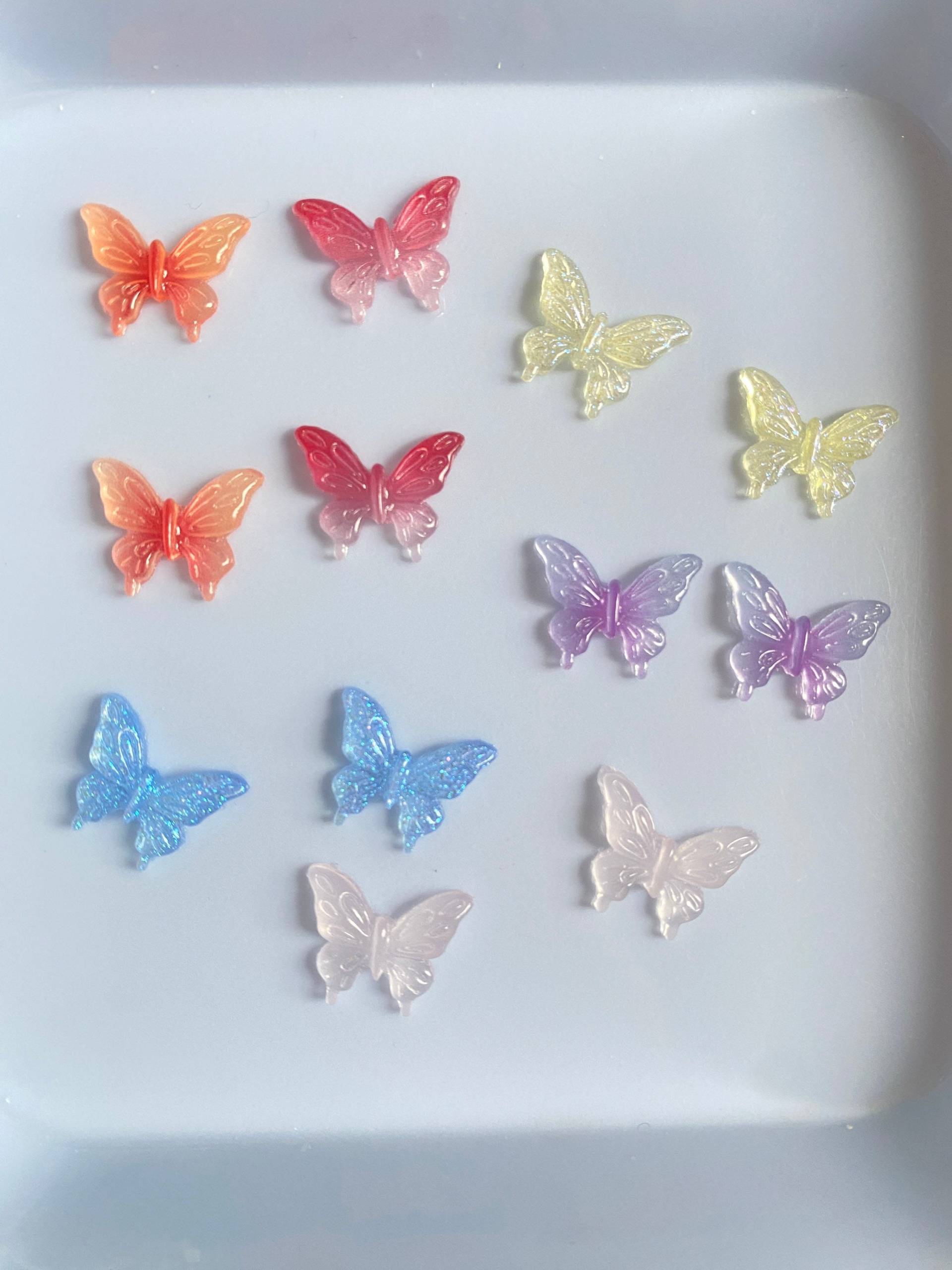 10/12 Stk Schmetterlinge Harz 3D Nagel Dekorationen, Diy Basteln N3143 Charms 10/12 Stk Schmetterlinge Harz 3D Nagel Dekorationen, Diy Basteln N3143 Charms von Etsy - Thebestbox66