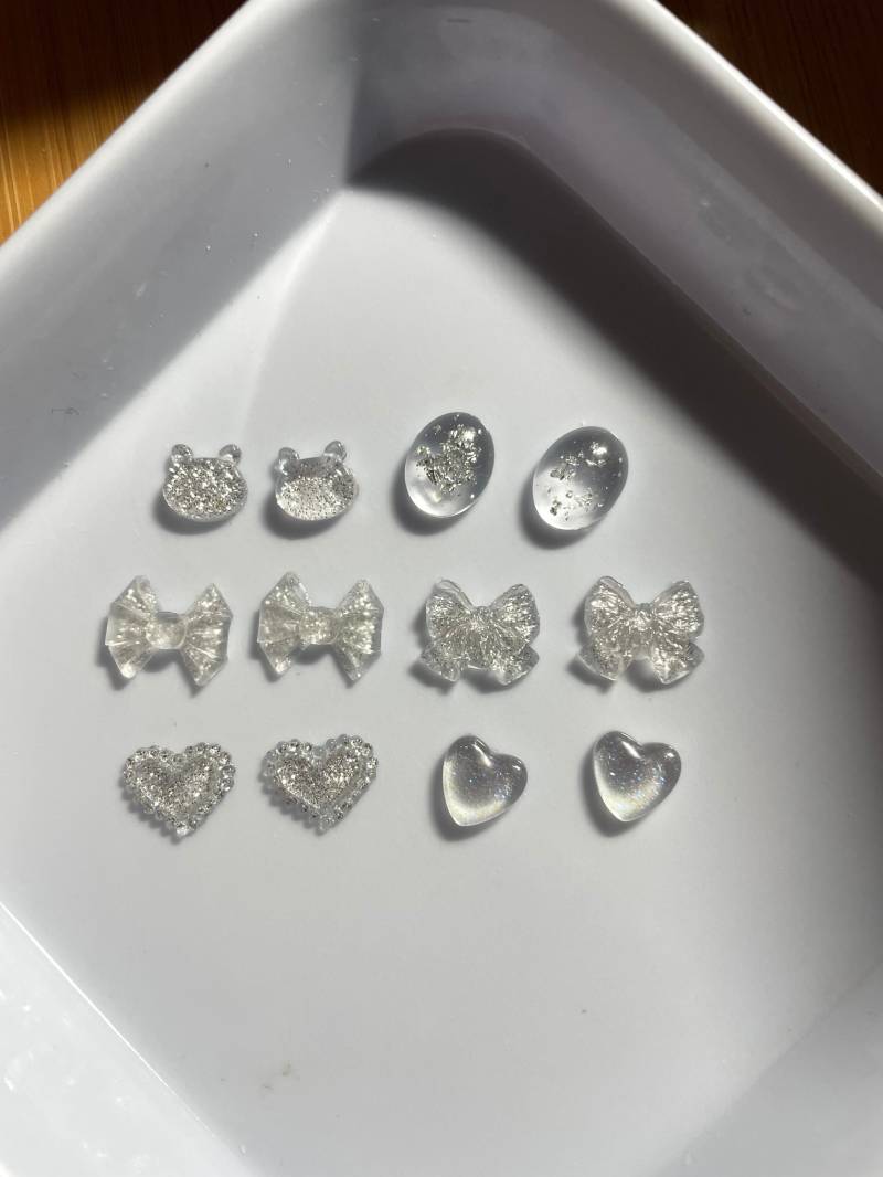 12 Stk 3D Nagel Dekorationen, 6 Model Mix Diy Basteln N013 von Etsy - Thebestbox66
