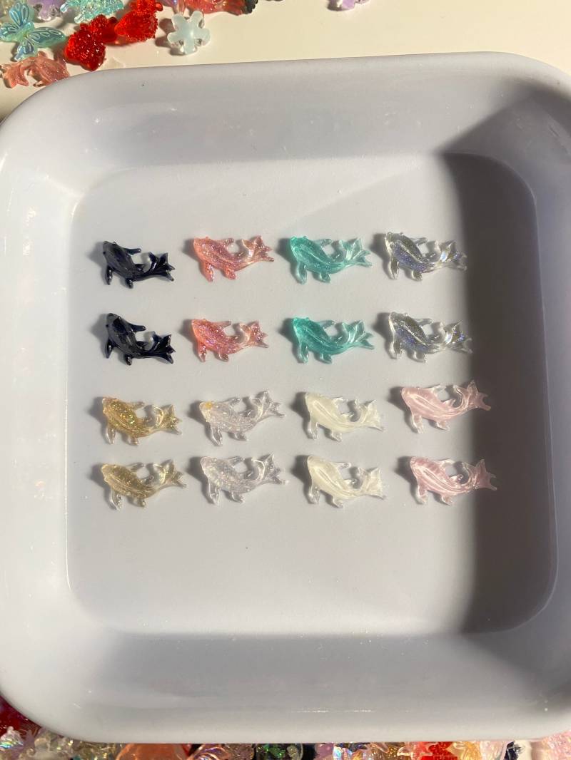 16 Stk Mix , Fish, Schmetterling Bär, 3D Nagel Dekorationen, Diy Basteln Charms N3043 von Etsy - Thebestbox66