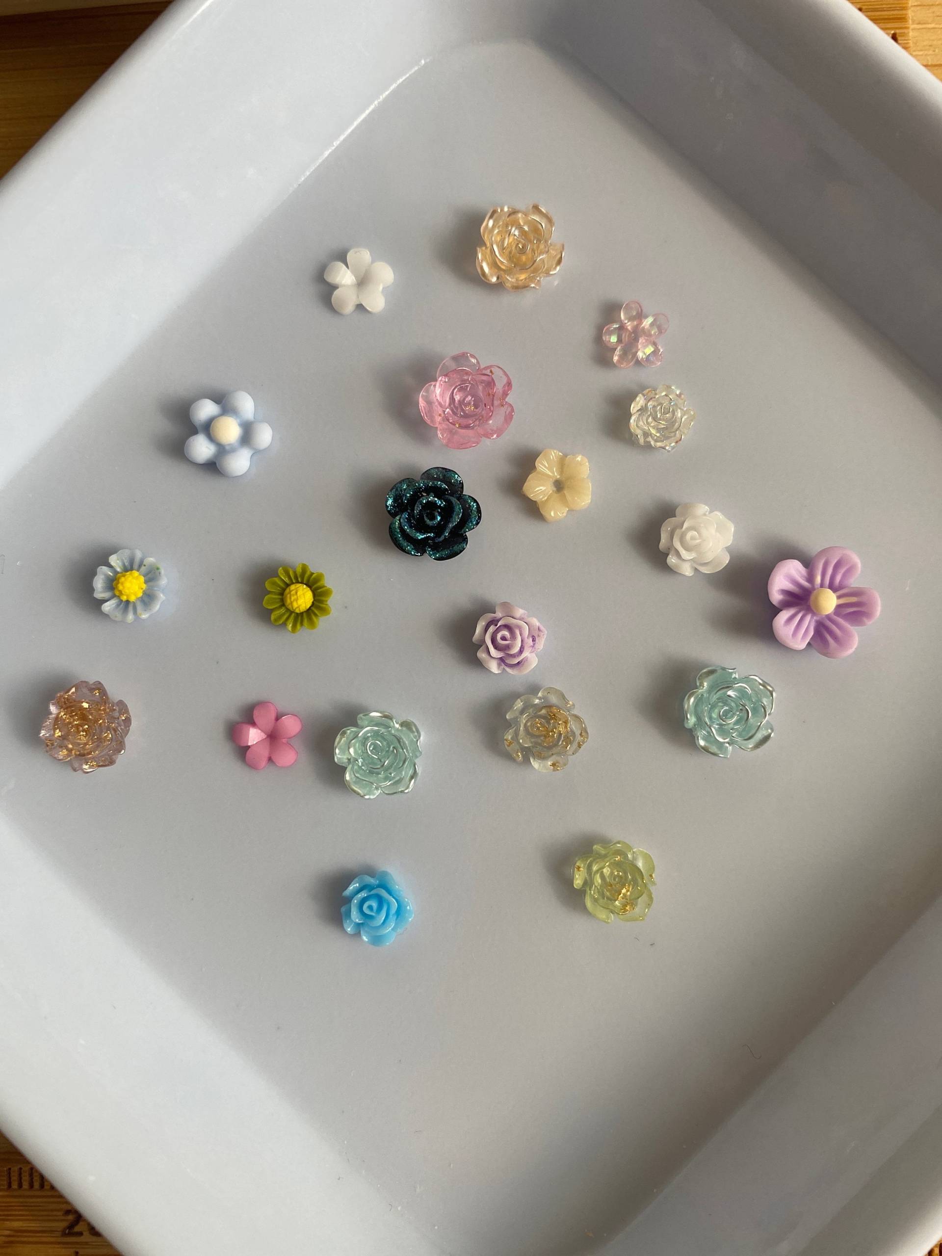 20 Stk 3D Nagel Dekorationen, Mix Model, Diy Basteln N3180 Charms Blumen von Etsy - Thebestbox66