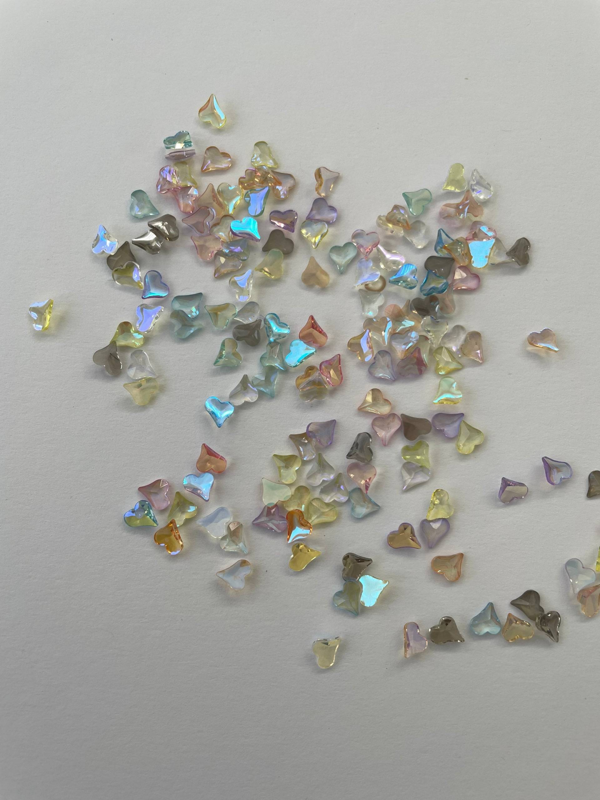 50/100/200/500 Stk Herz Mix Frabe 3D Nagel Dekorationen, Mix Model, Diy Basteln N3044 Charms von Etsy - Thebestbox66