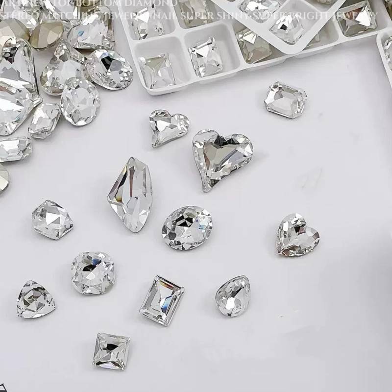 6/20/50/100/200Stk Clear Strasssteine K9 3D Nagel Dekorationen, Mix Model, Diy Basteln N5001 Charms von Etsy - Thebestbox66