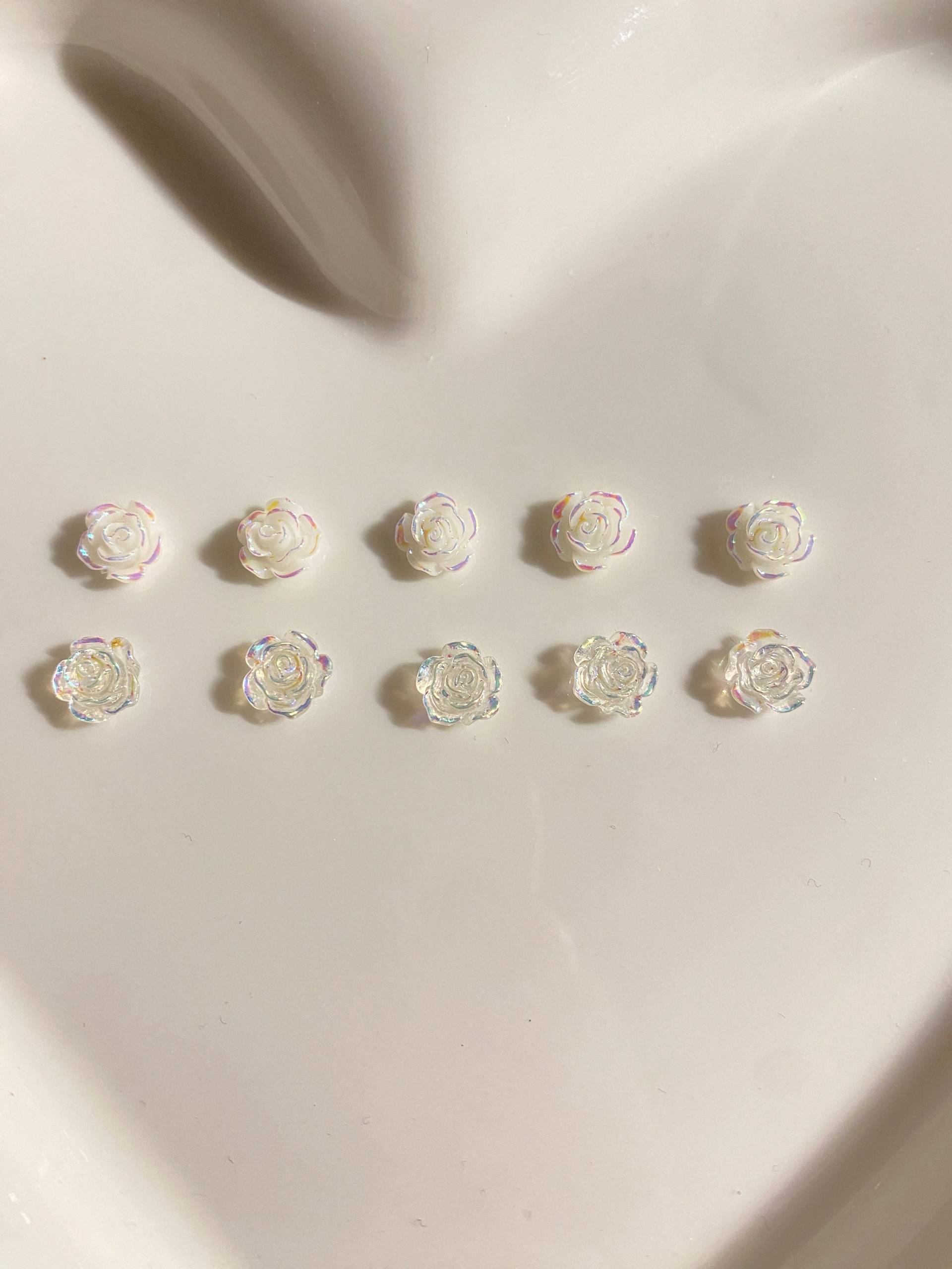 6/12 Stk 3D Nagel Dekorationen, Weiß Und Clear Rosen Diy Basteln Charms N3156 6/12 Stk 3D Nagel Dekorationen, Weiß Und Clear Rosen Diy Basteln Charms N3156 von Etsy - Thebestbox66