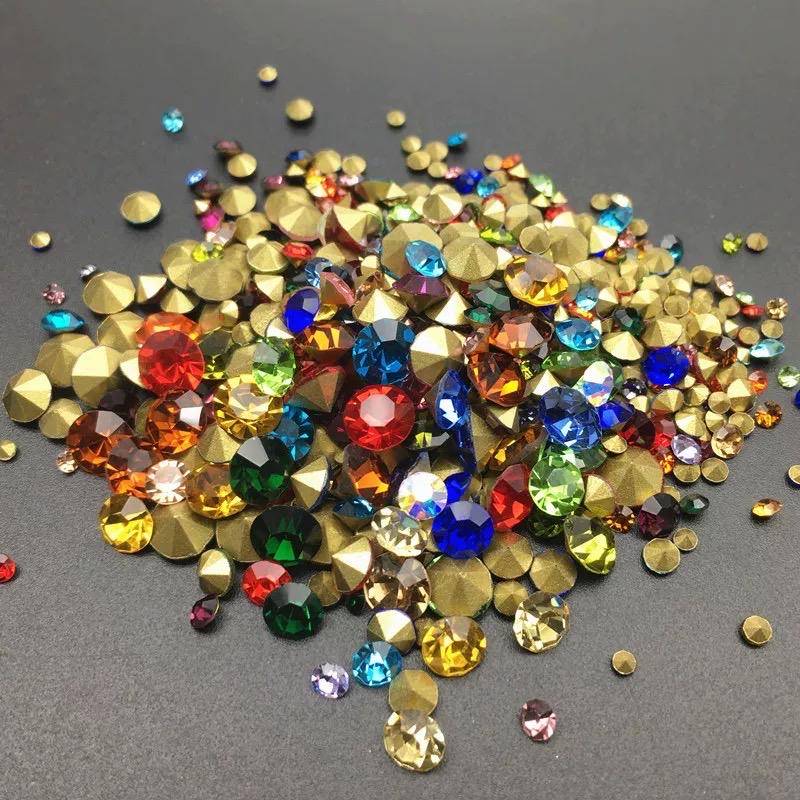 100Stk Strasssteine Nagelkunst Schmuck Accessoires Design Bunt Farben Mix Größe Diy Basteln N5004 von Etsy - Thebestbox66