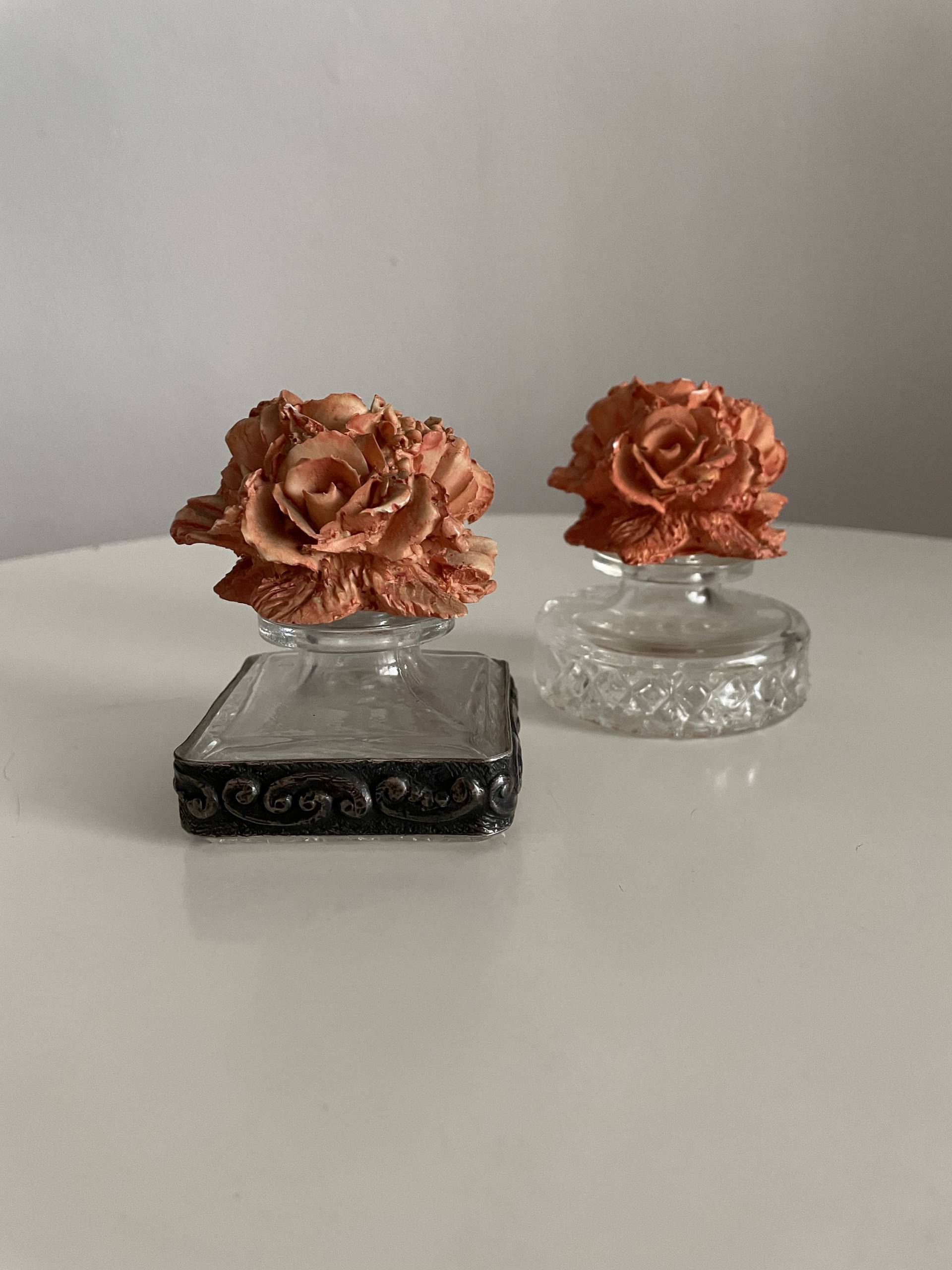 60Er Jahre Parfum Flasche | Vintage Glas & Sterling Silber 2Er Set von Etsy - Themagicstories