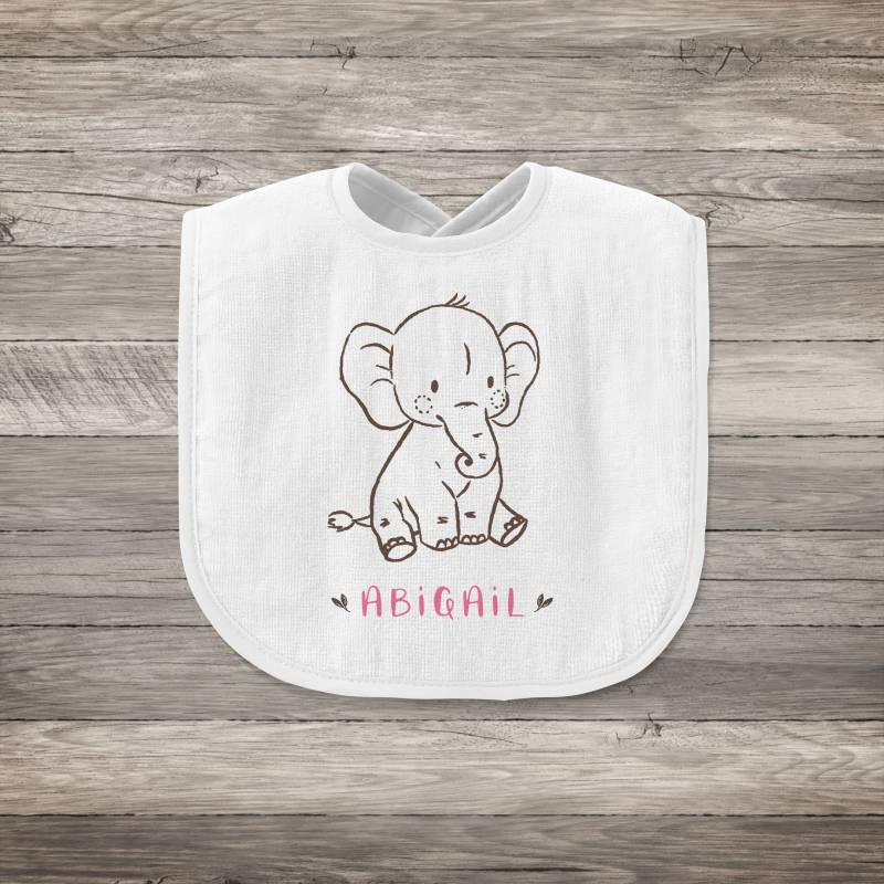 Elefant Baby Lätzchen | Name Personalisierte Jungen Geschenk Mädchen Personalisiertes Baby-Geschenk von Etsy - Thepillowgeek