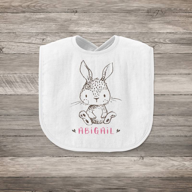 Häschen-Baby-Lätzchen | Hase Lätzchen Benutzerdefinierte Baby Name Personalisierte Jungen Geschenk Mädchen Personalisiertes Baby-Geschenk von Etsy - Thepillowgeek