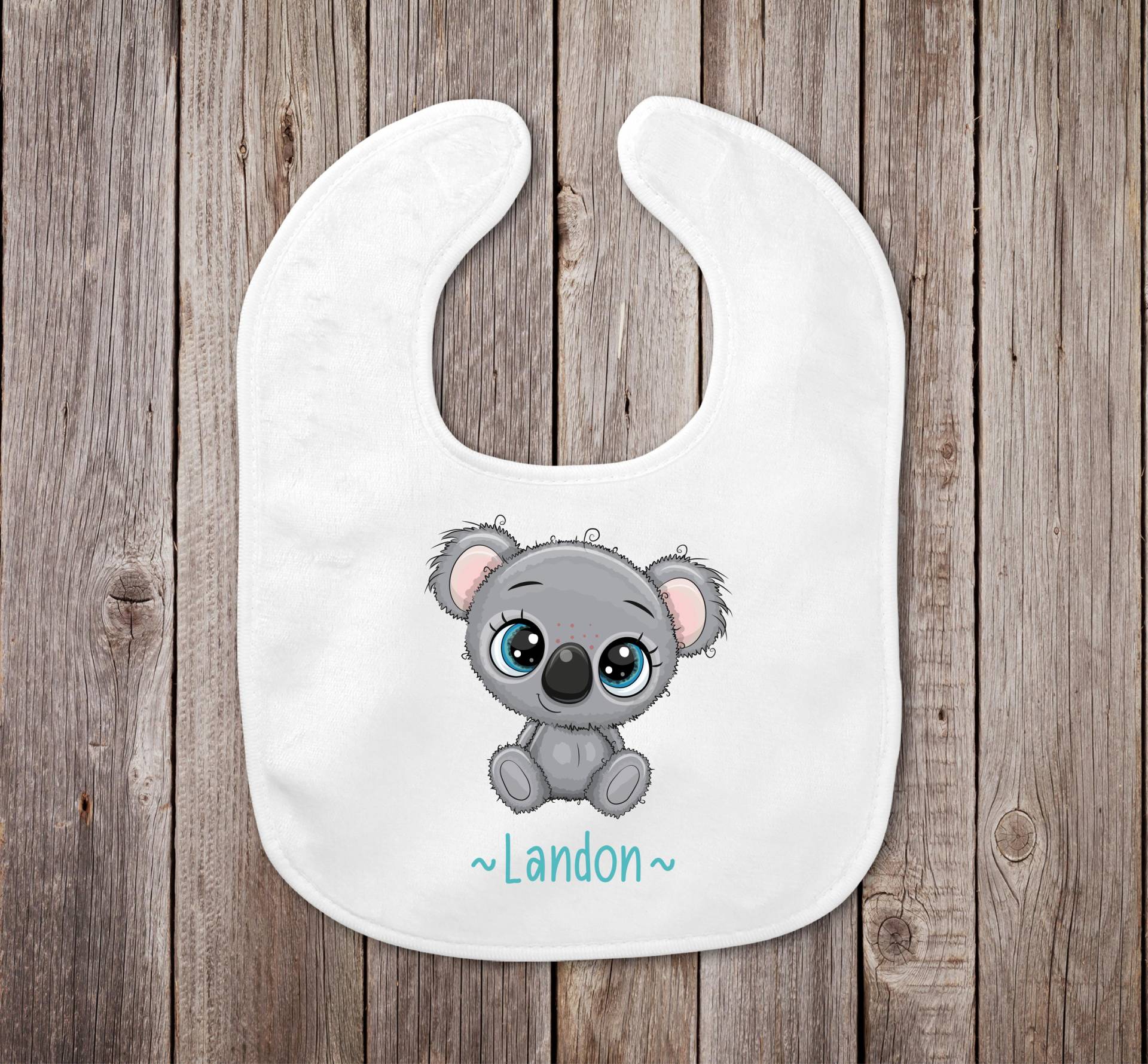 Koala Bär Baby Lätzchen | Personalisiertes Jungen Oder Mädchen Geschenk Shower Name Bib von Etsy - Thepillowgeek